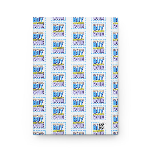 Twin Parent Hardcover Journal — Playful 'Buy One.... Buy another One' Pattern Notebook Gift