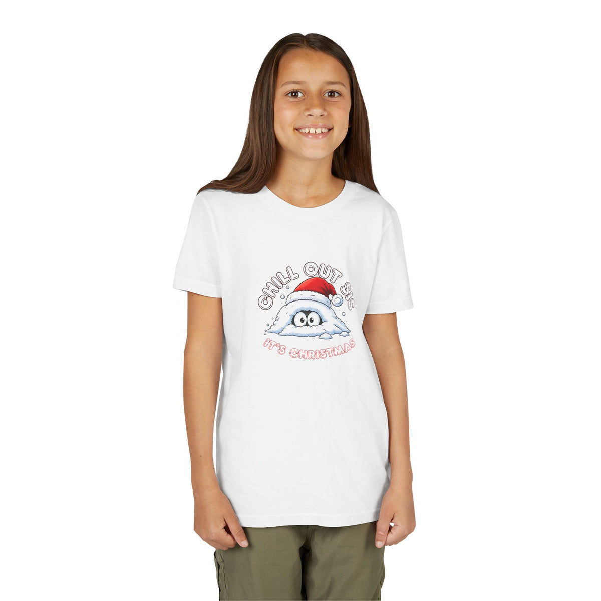 Chill Out Sis, It's Christmas, Youth Short Sleeve Shirt