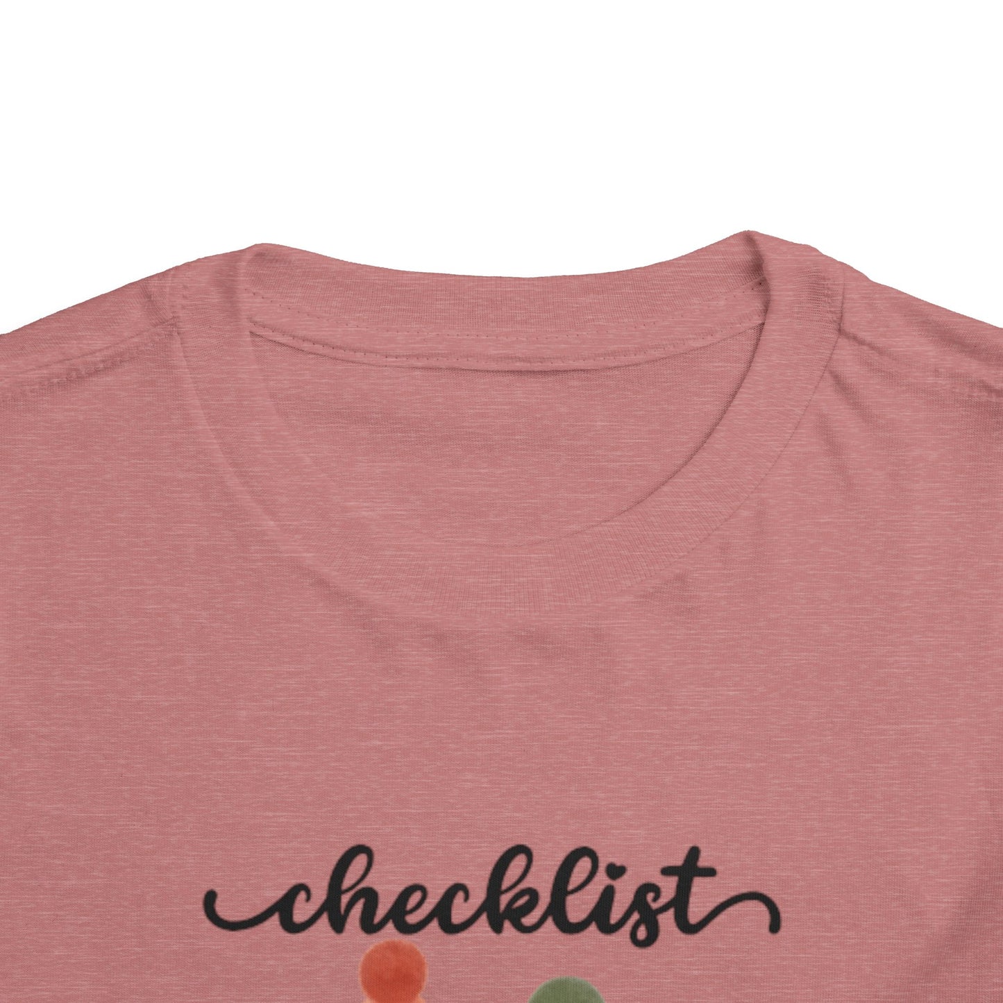 Toddler Tee - 'Twin Checklist' Winter Hat & Mittens Graphic