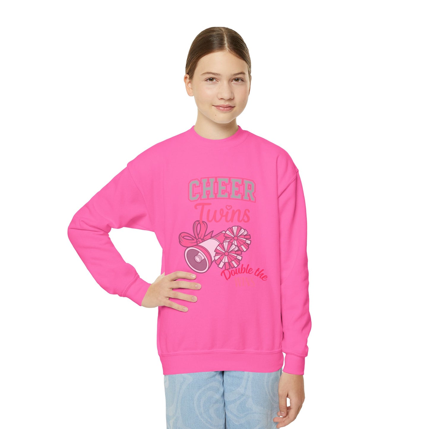 Cheer Twins -Sweatshirt — 'Double the Wins'
