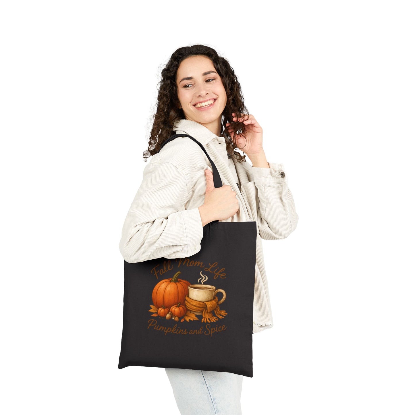 Fall Mom Cotton Canvas Tote Bag