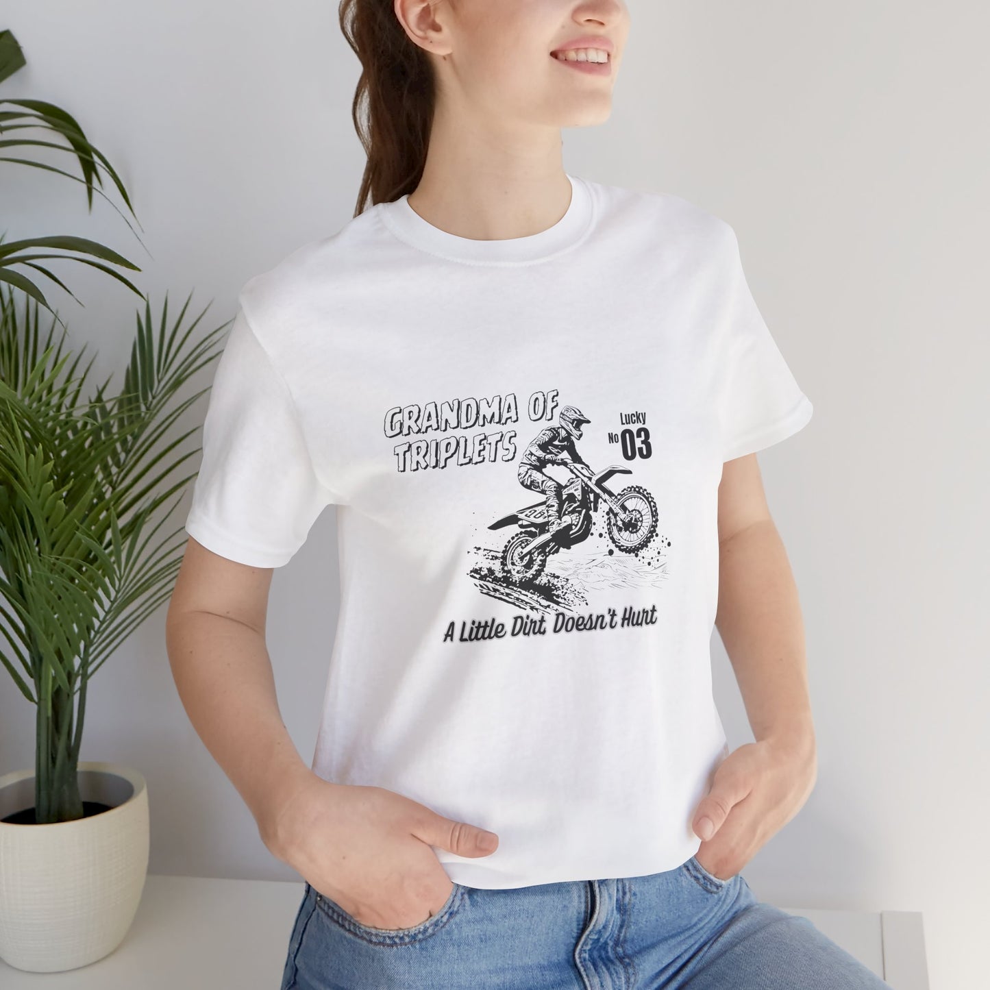 Motocross Grandma Tee – “A Little Dirt Doesn’t Hurt” Vintage Dirt Bike Shirt