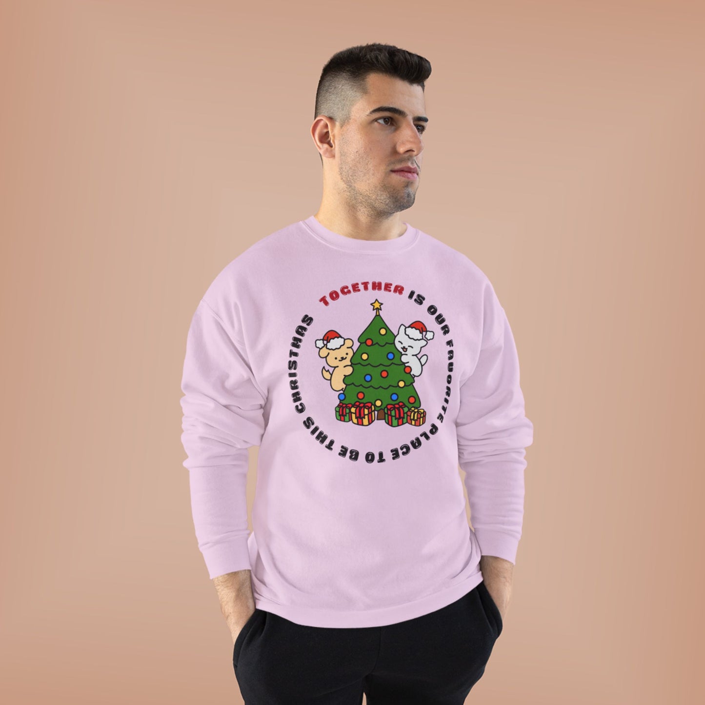 Matching Family Christmas Sweatshirt — "Together is Our Favorite Place to Be" Unisex Holiday Pullover