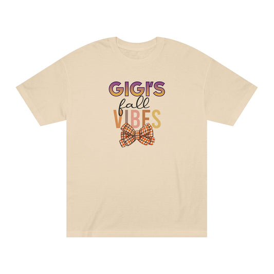 Gigi's Fall Vibes Tee — Plaid Bow Grandma Autumn Shirt