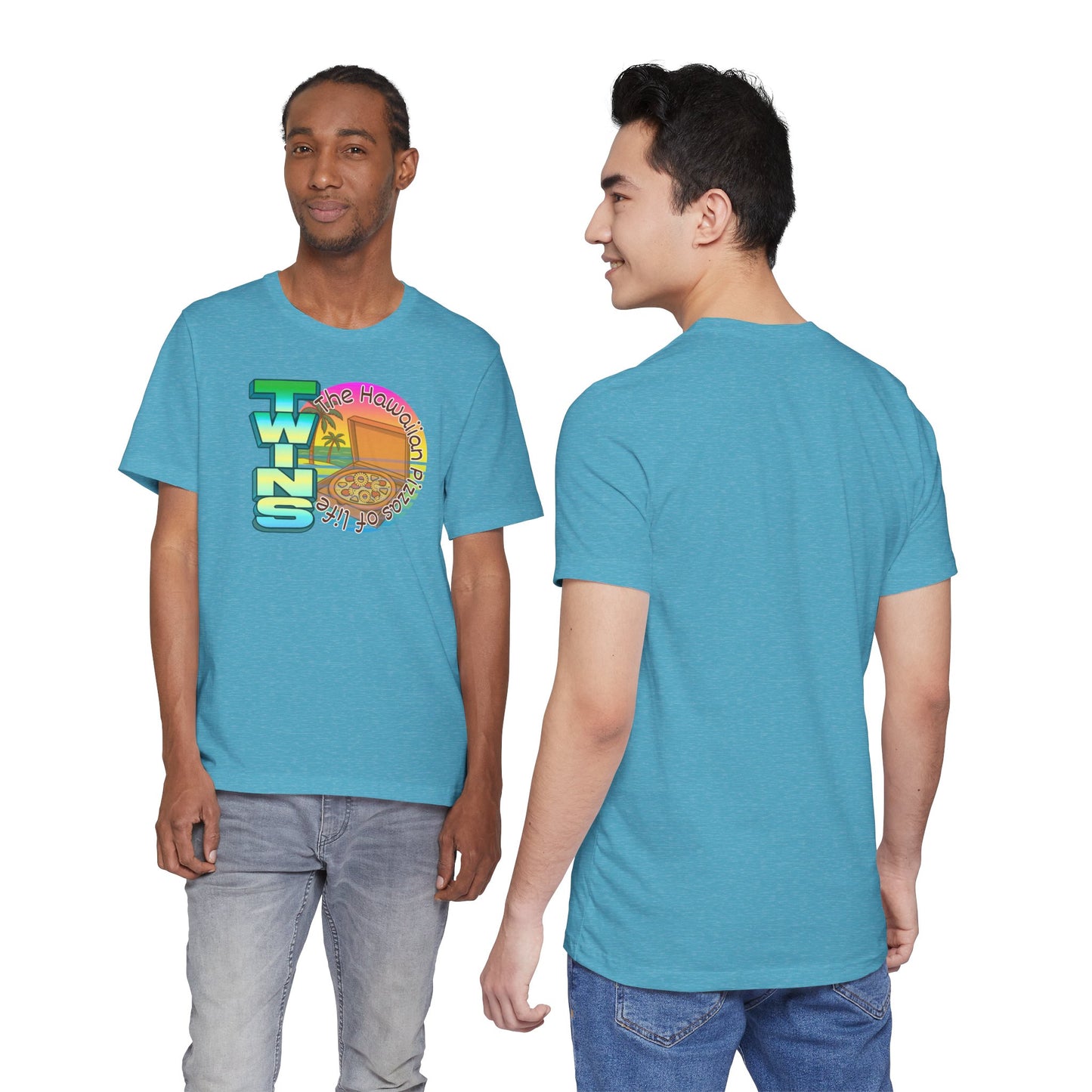 Hawaiian Pizza- Twin Dad Beach T-Shirt — Vintage 90's Style Tee