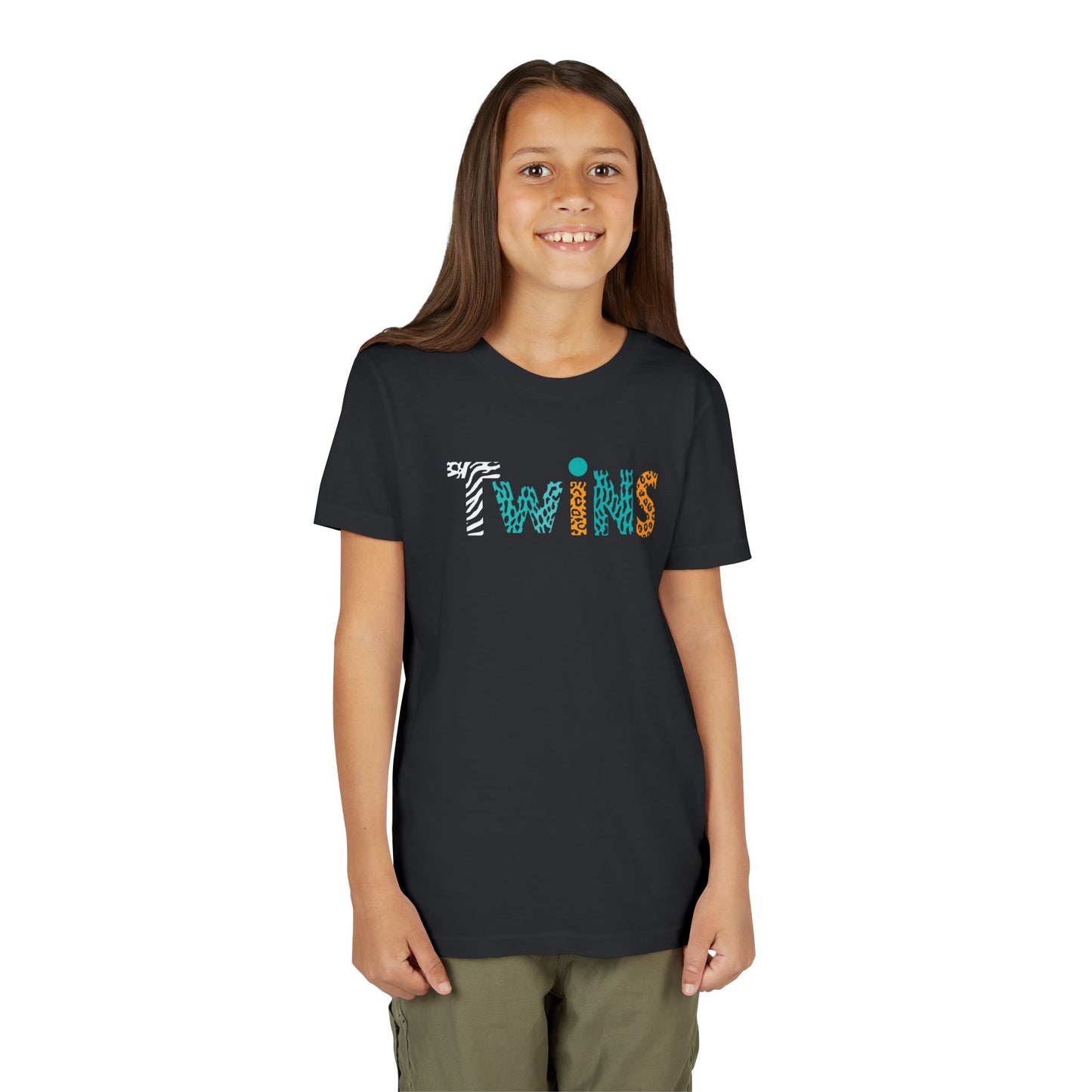 Teen/Pre-Teen "Twins" - Colorful Animal Print Kids T-Shirt