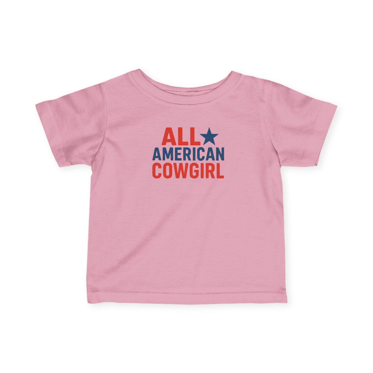 Infant Tee — "All American Cowgirl" Patriotic Baby Top