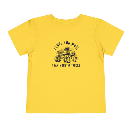 Kids 2-5 Years Tee — "I Love You More Than Monster Trucks" Graphic