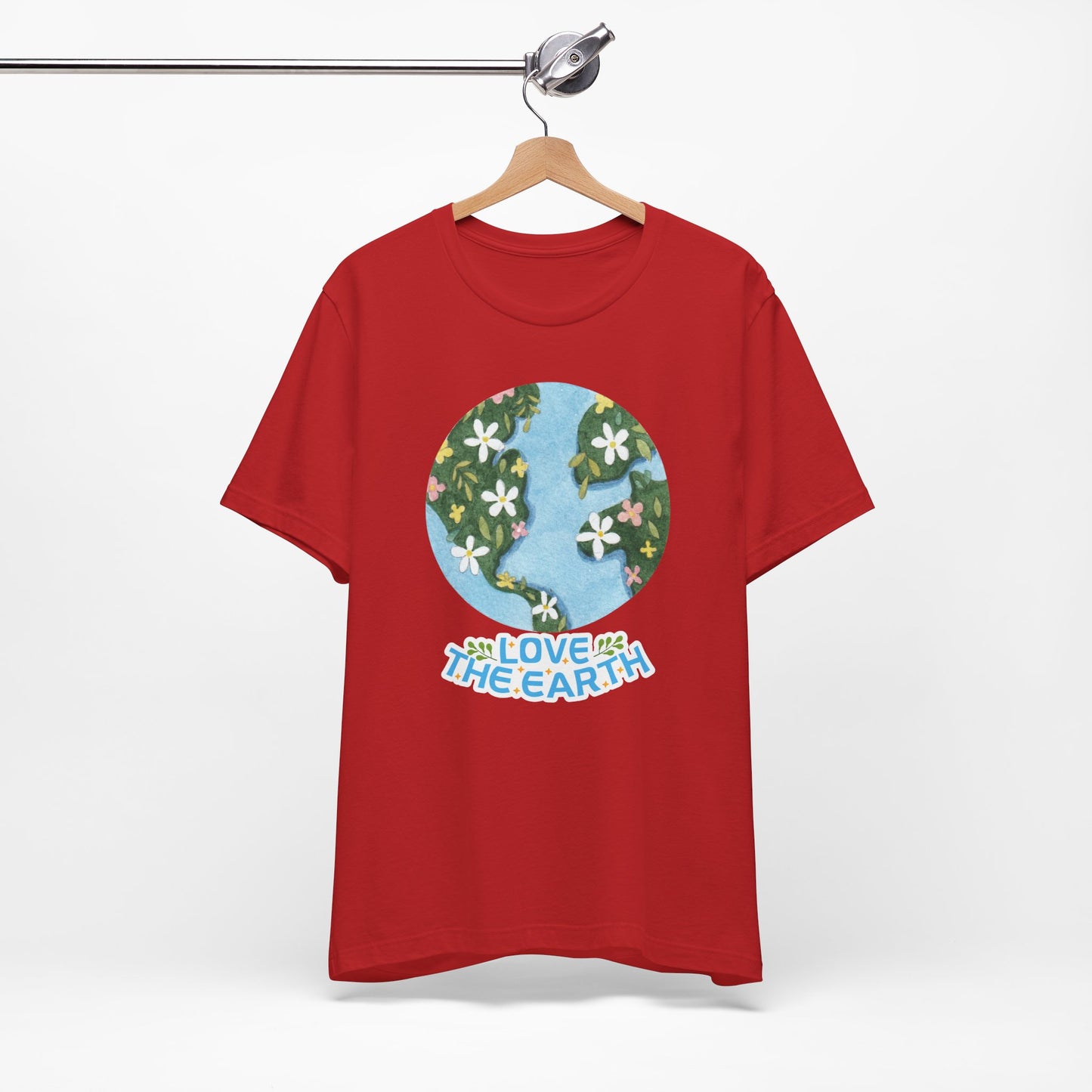 Love The Earth Floral Globe Tee — Eco-Friendly Earth Day T-Shirt