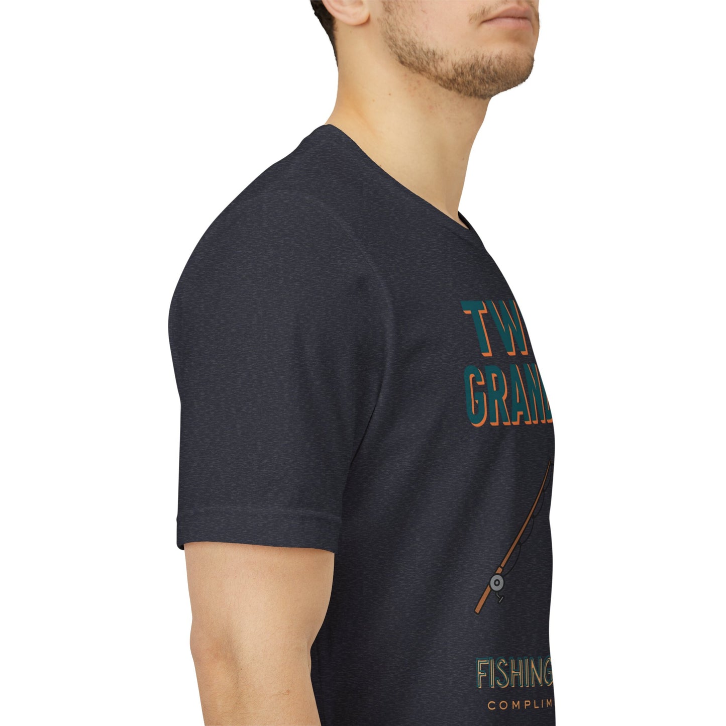 Twin Grandpa Fishing Tee — "Fishing For compliments" Grandfather Gift