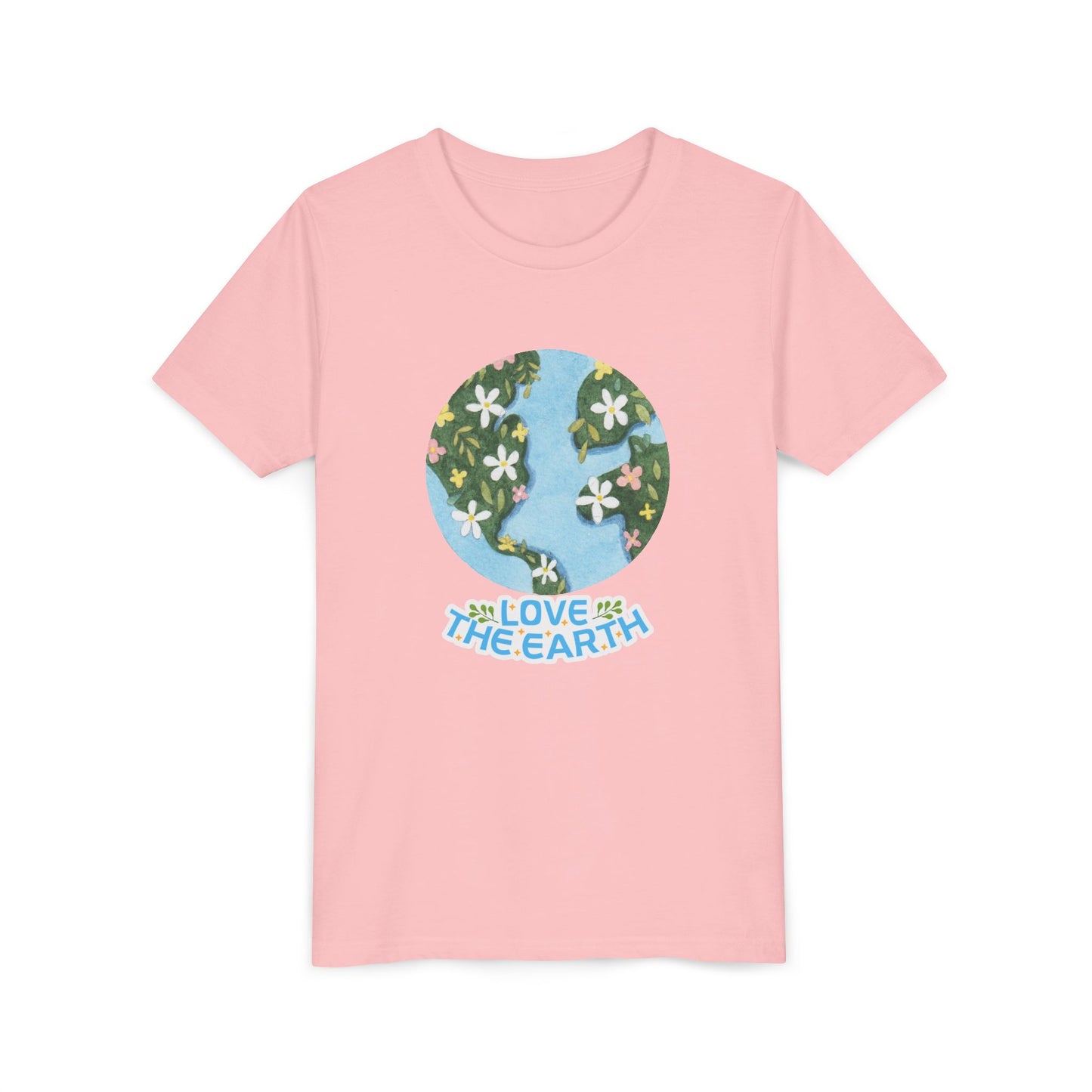 Youth Tee — Love the Earth- Floral Globe Eco Shirt