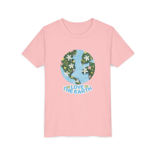 Youth Tee — Love the Earth- Floral Globe Eco Shirt