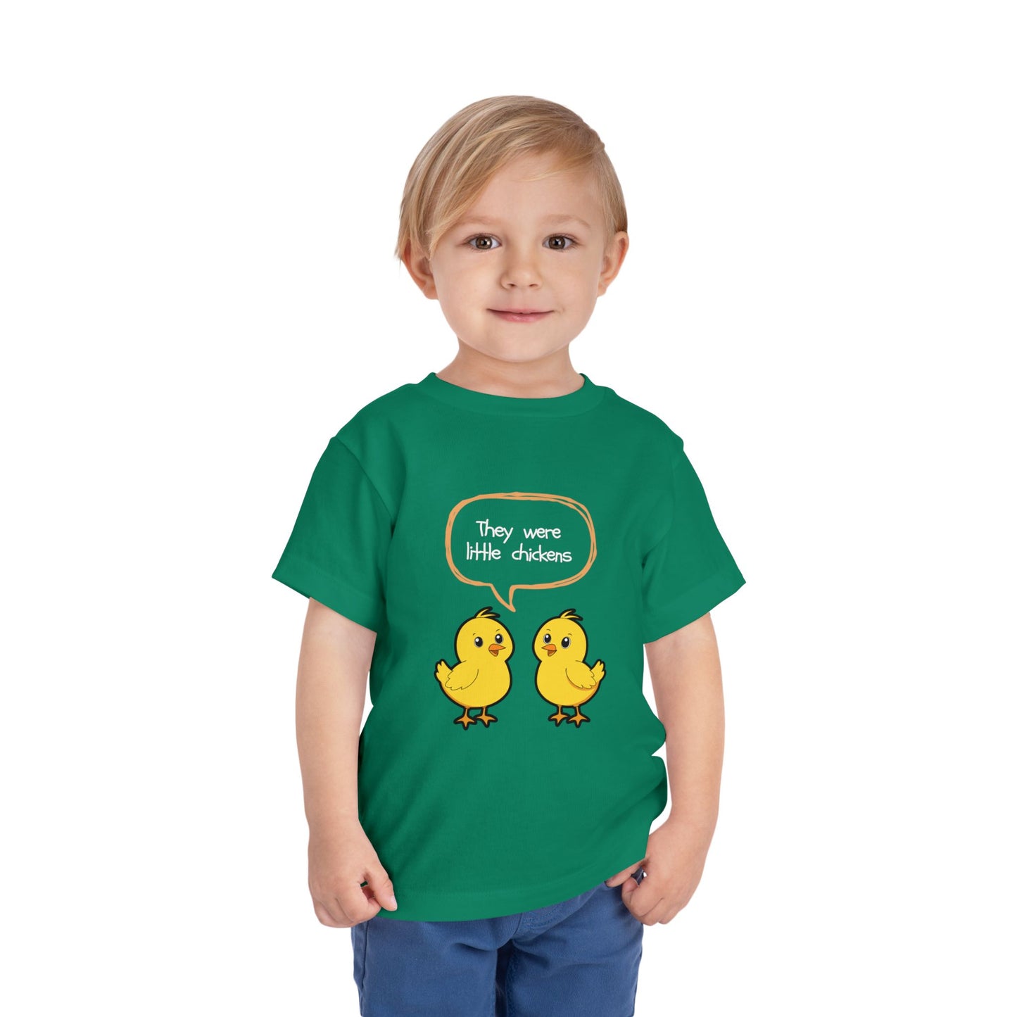 Toddler Tee — Cute Chick Cartoon "They Were Little Chickens" Easter Shirt