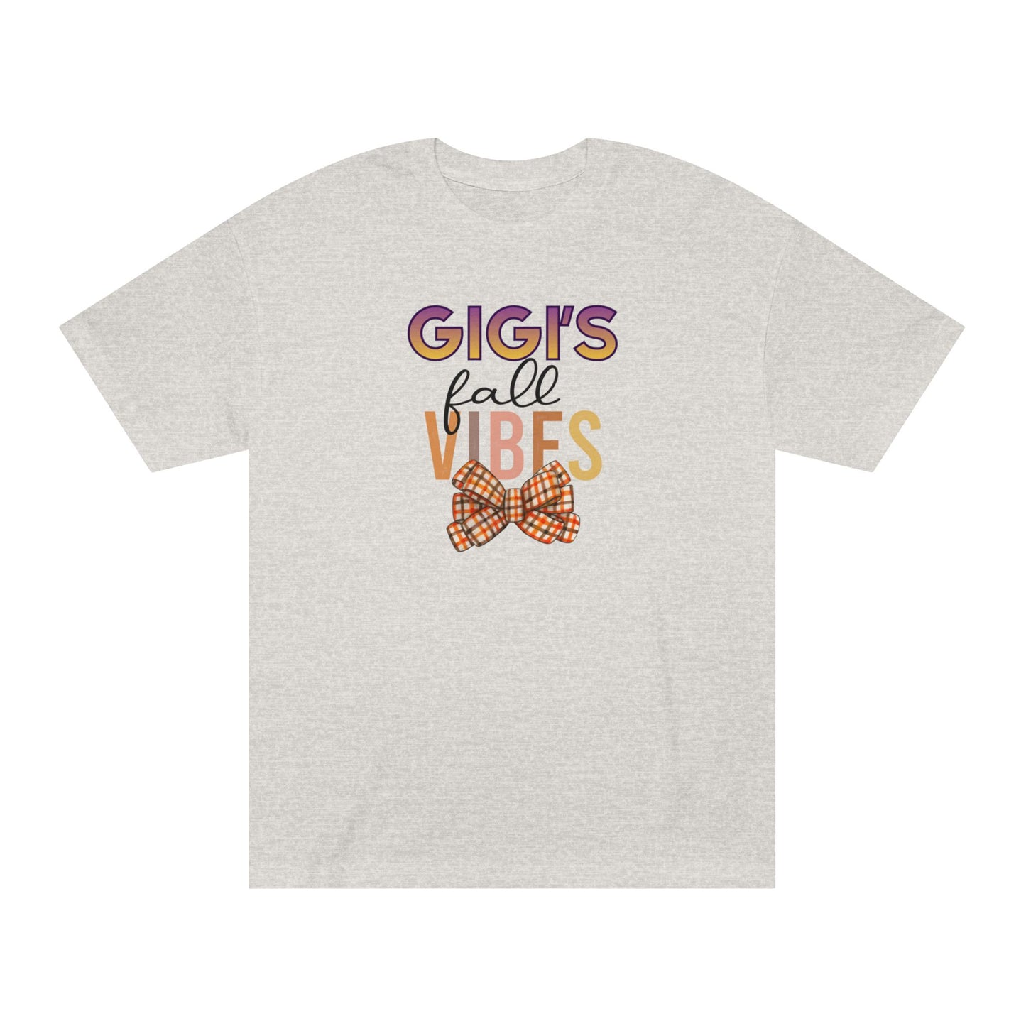 Gigi's Fall Vibes Tee — Plaid Bow Grandma Autumn Shirt