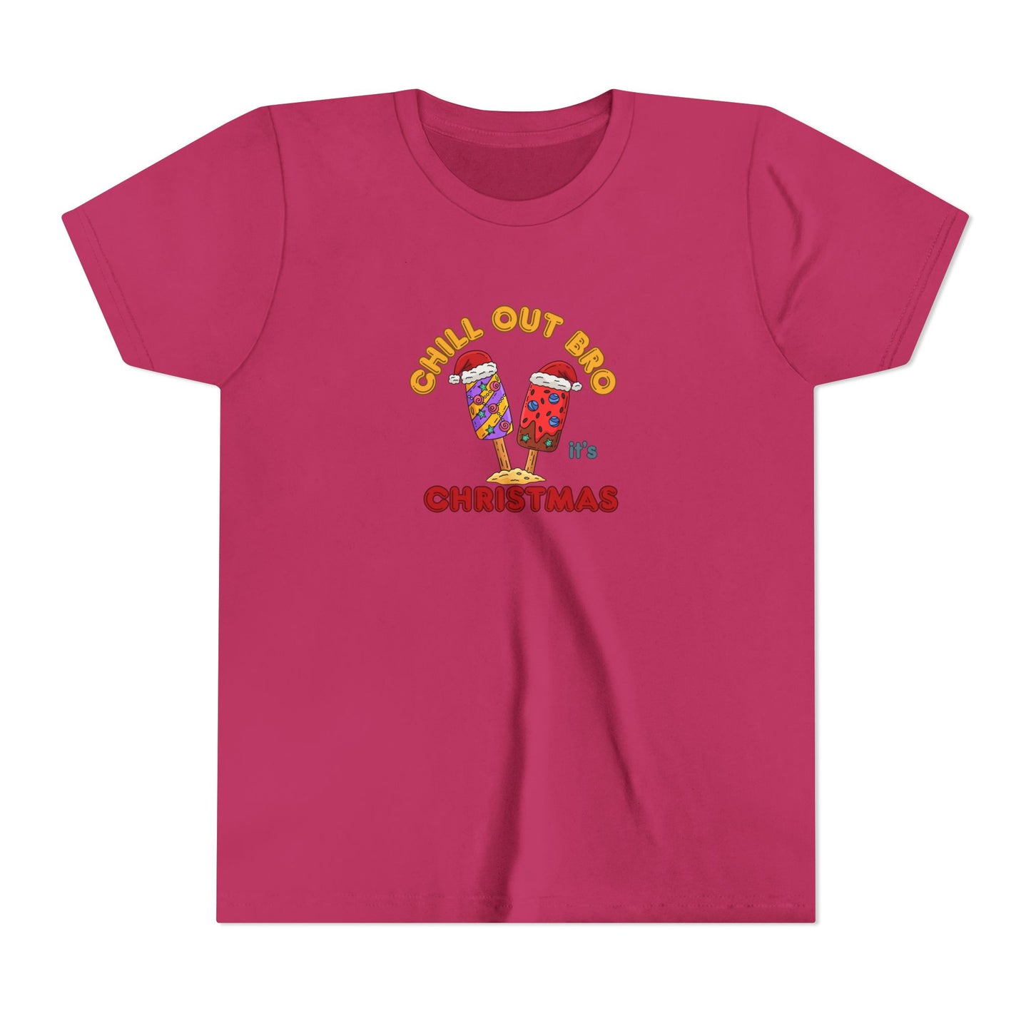 Chill Out Bro, It's Christmas- Young Adult- Popsicle Holiday Shirt
