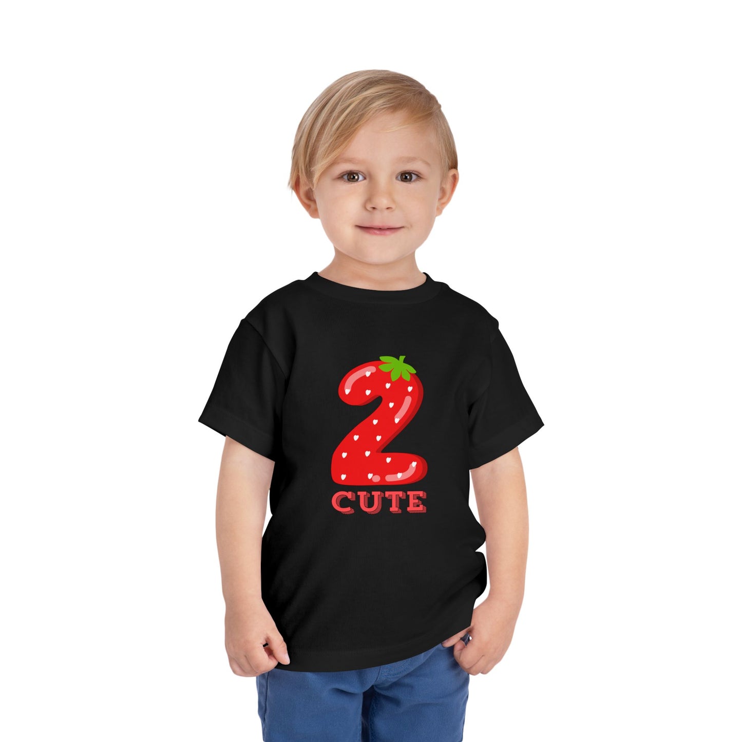2 Cute Strawberry Toddler Tee – 2nd Birthday Shirt