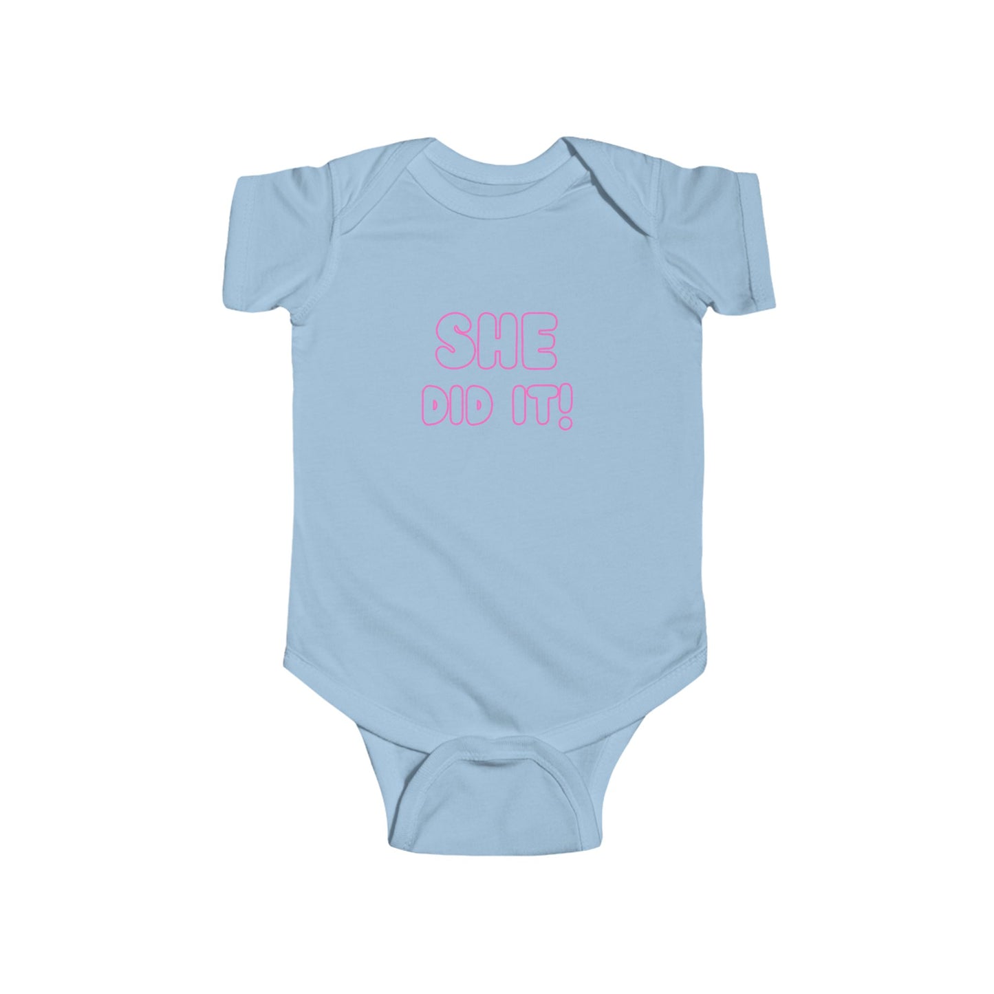 Twin Set- "She Did It!" Baby Bodysuit - Cute Infant Onesie for Twins