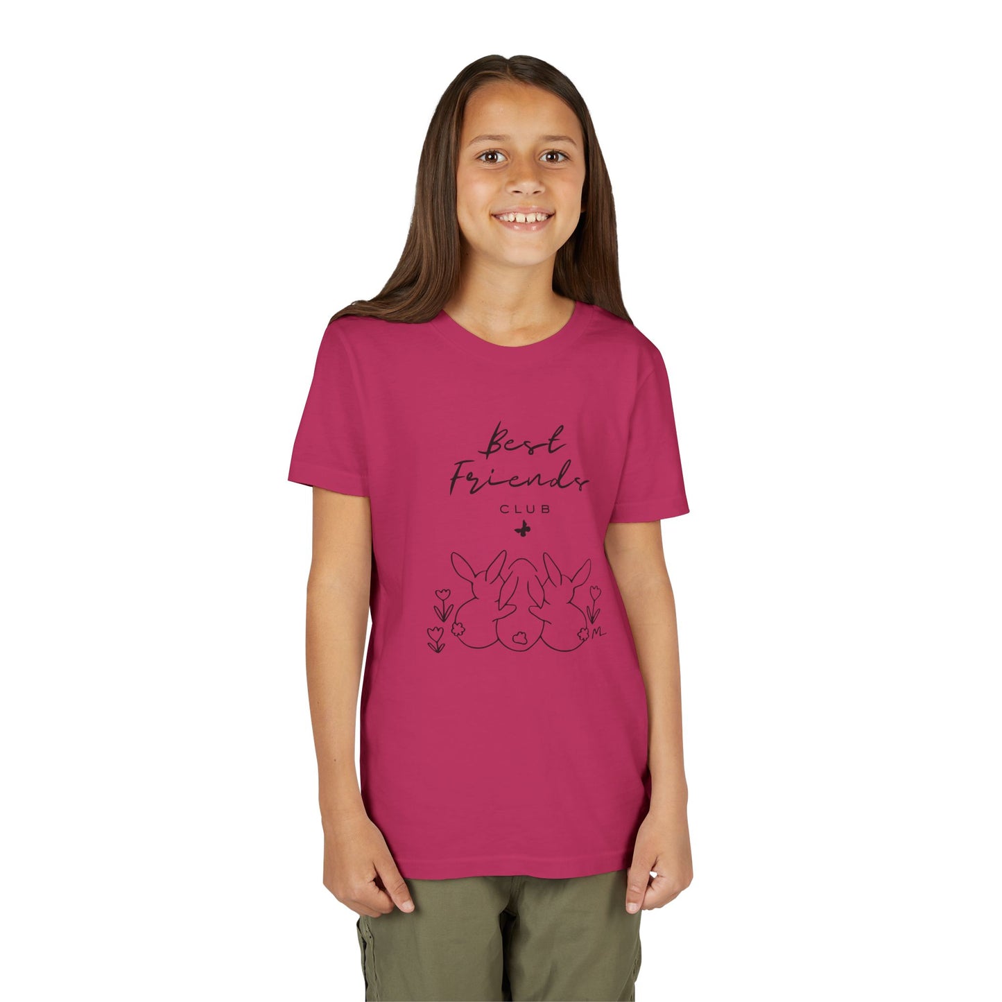 Young Adult Tee - "Best Friends" Bunny Trio Kids Graphic Shirt