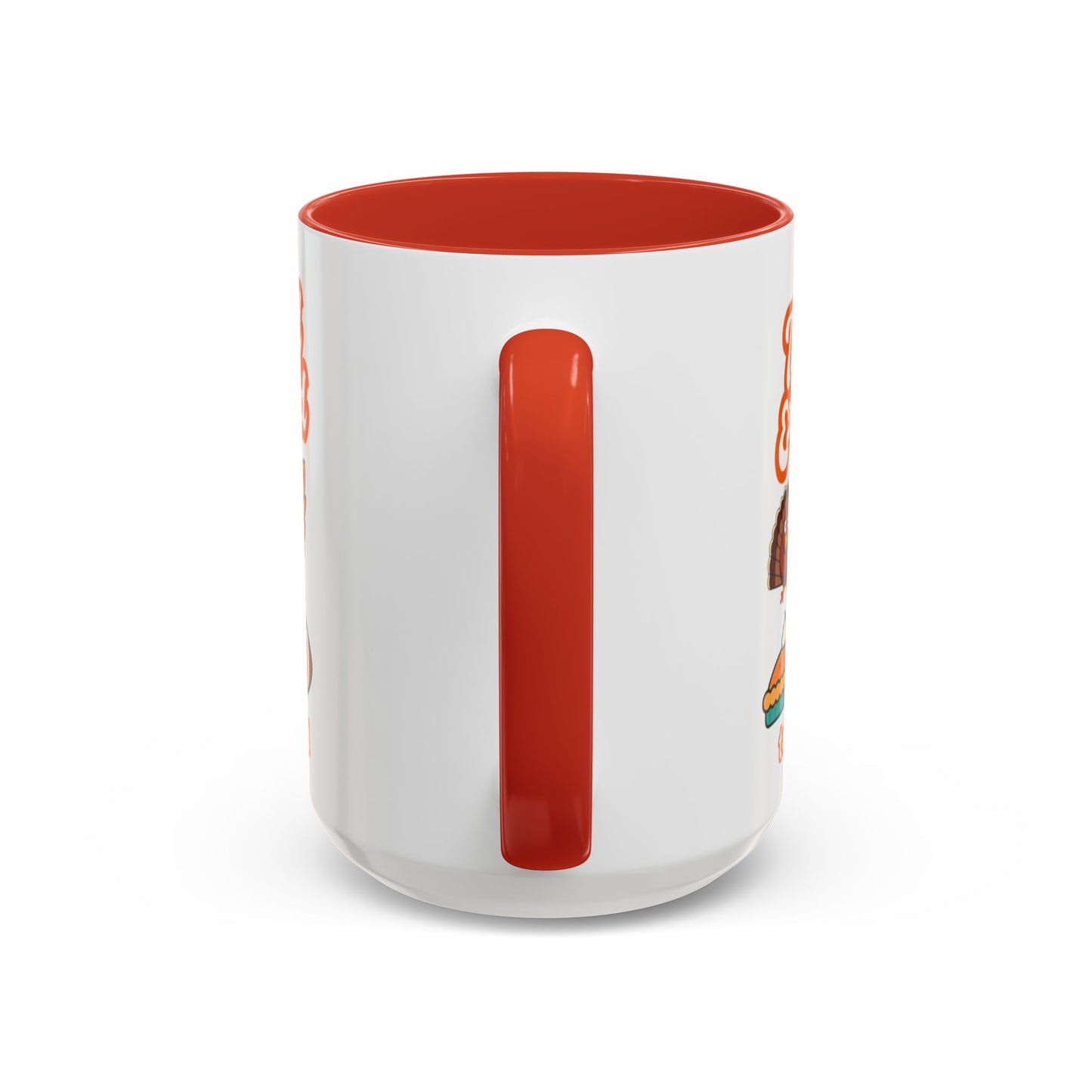 Thankful & Blessed Thanksgiving Coffee Mug — Cute Turkey, Pie & Football Accent Mug (11/15 oz)