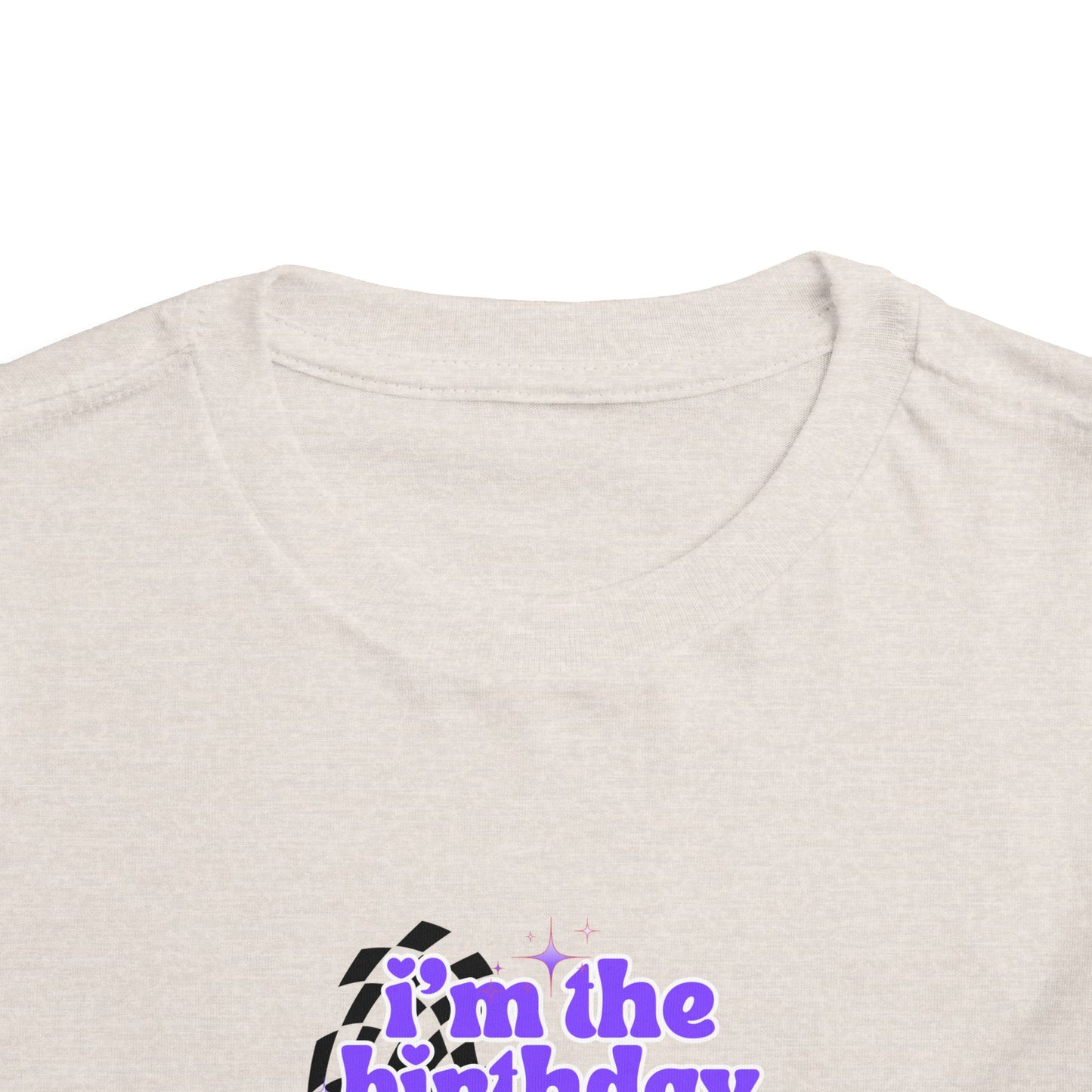 Birthday Boy Kids 2 to 5 Years Tee — 'I'm the Birthday Boy' Purple Racing Design