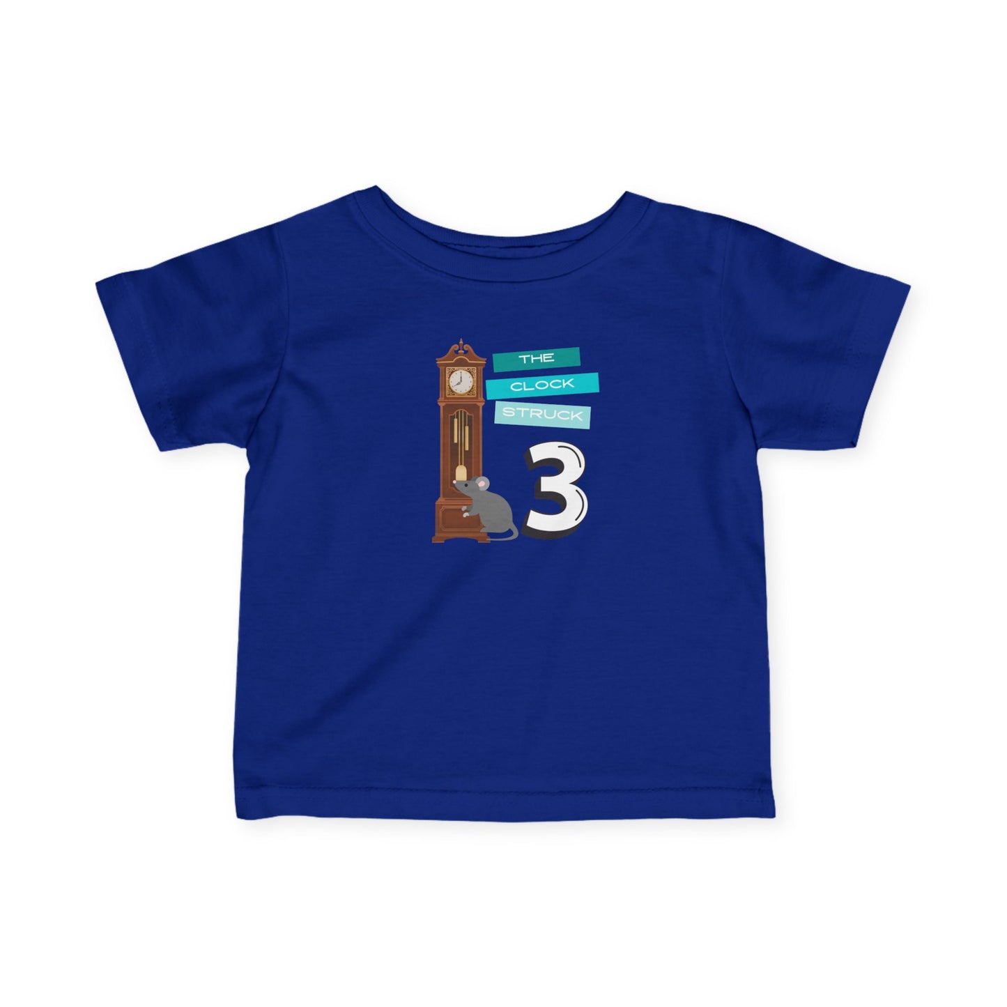 Baby/Toddler Nursery Rhyme Tee — “The Clock Strikes 3” Costume Party Event- Family Matching