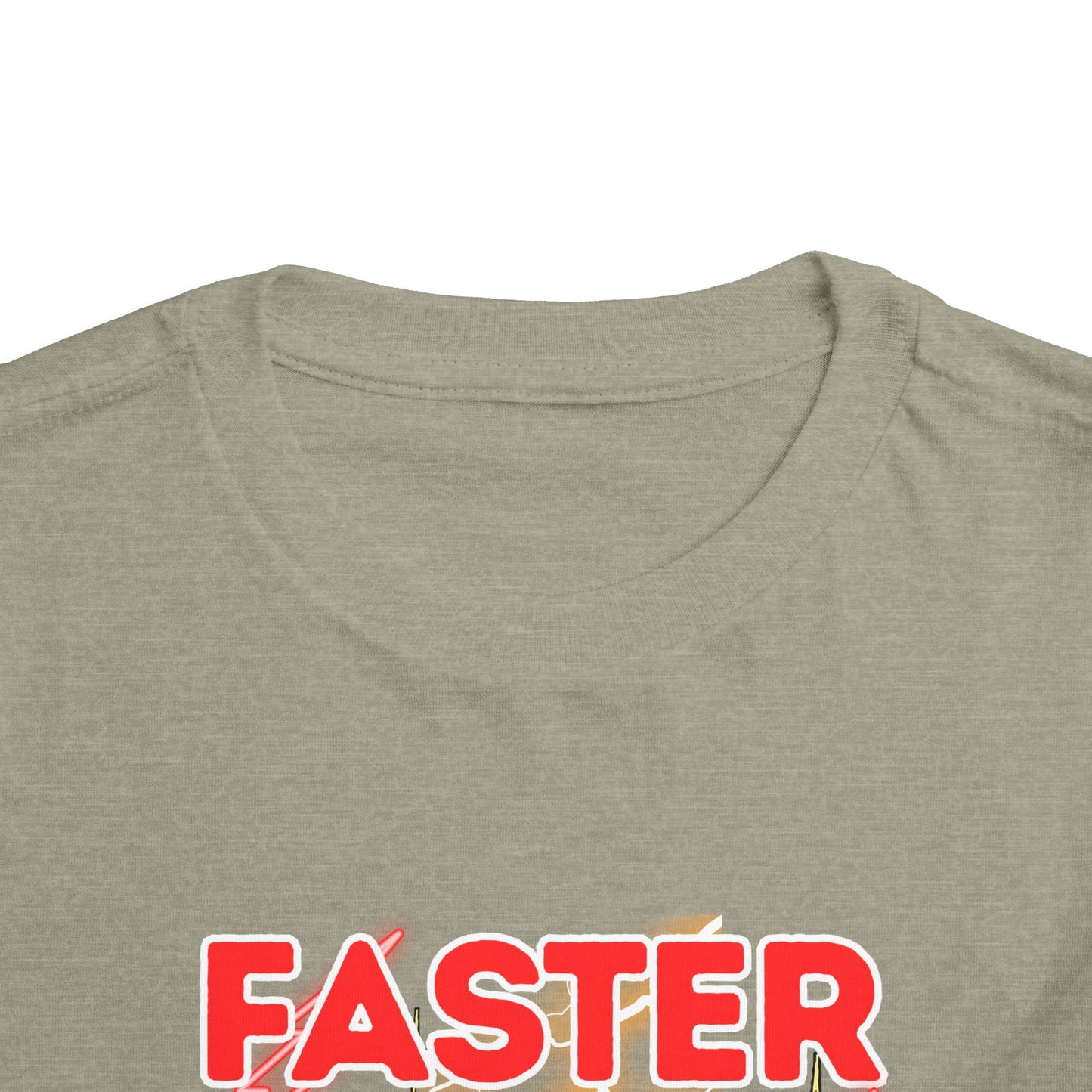 Toddler Tee — "Faster Than My Dad" Racecar Graphic