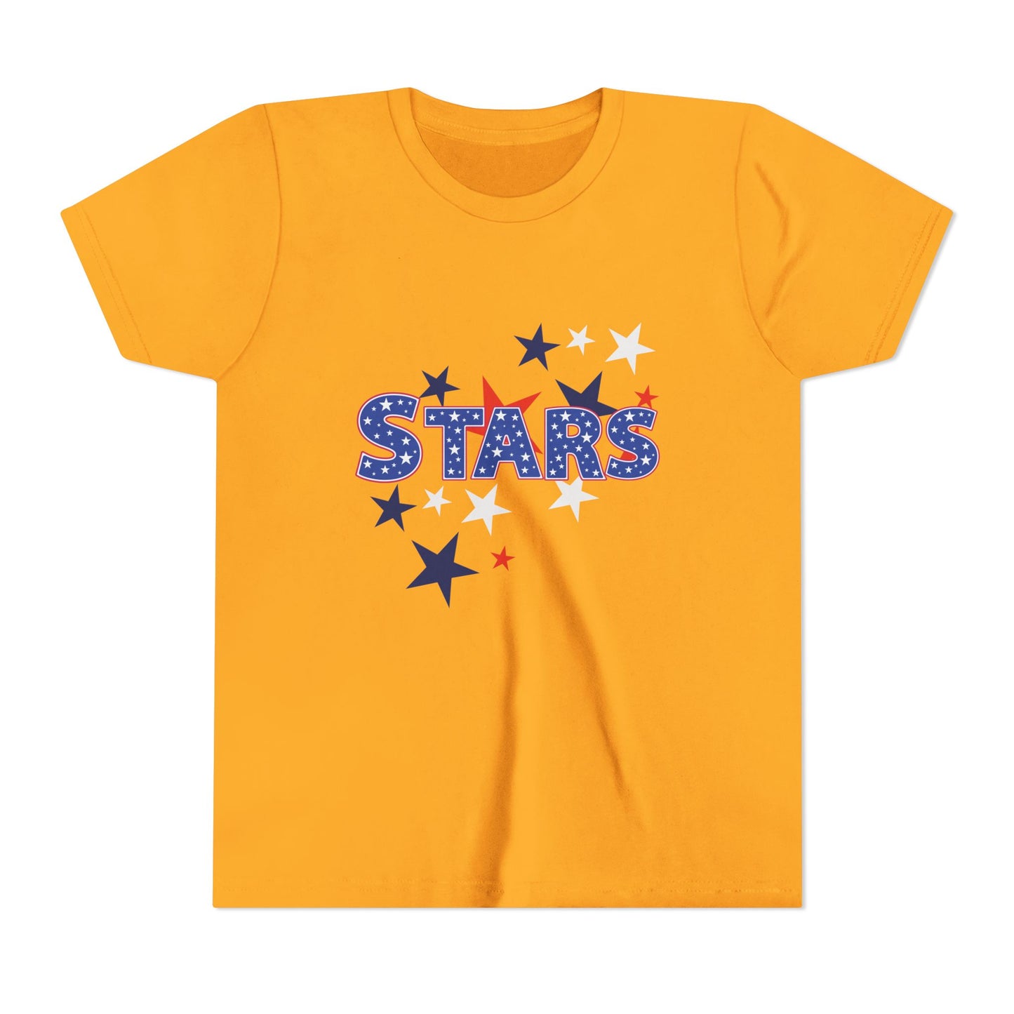 4th July -Youth Stars Tee - Patriotic Red White Blue Kids Shirt