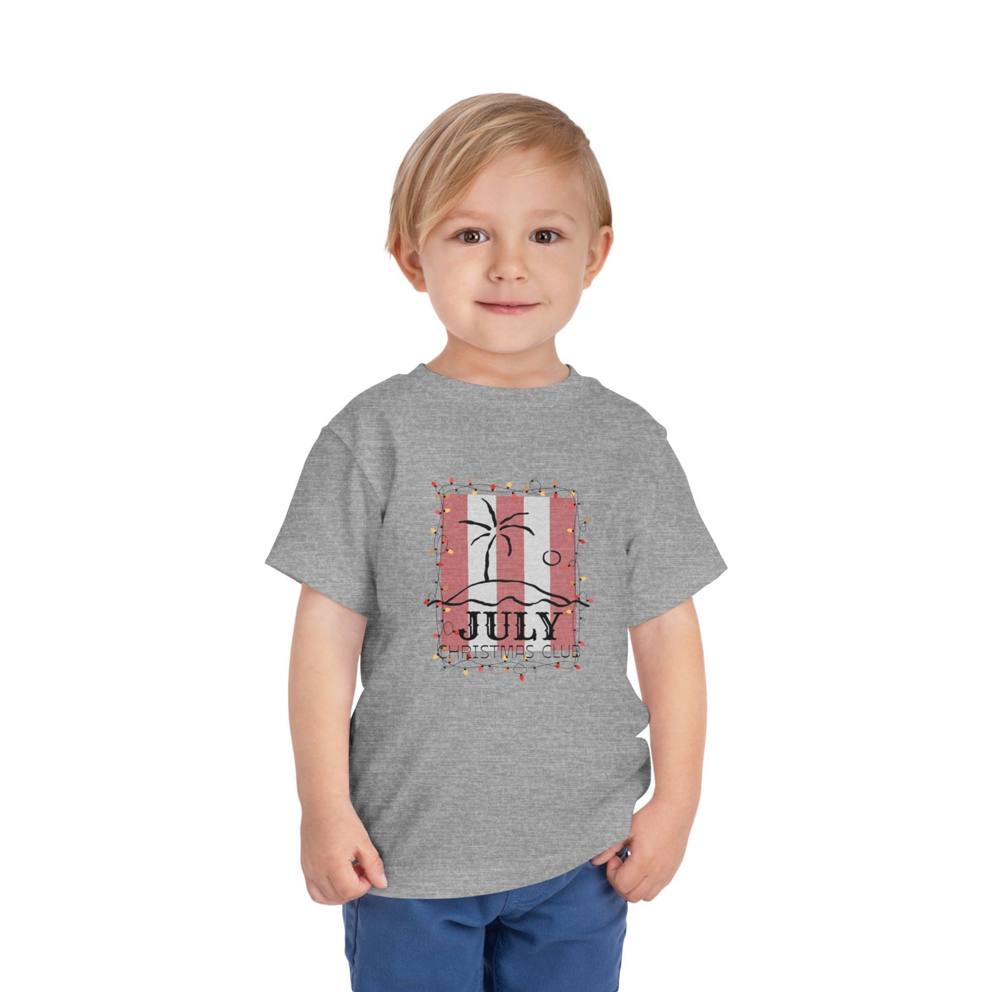 July Christmas Club- Toddler Tee — Cute Beach Holiday Shirt