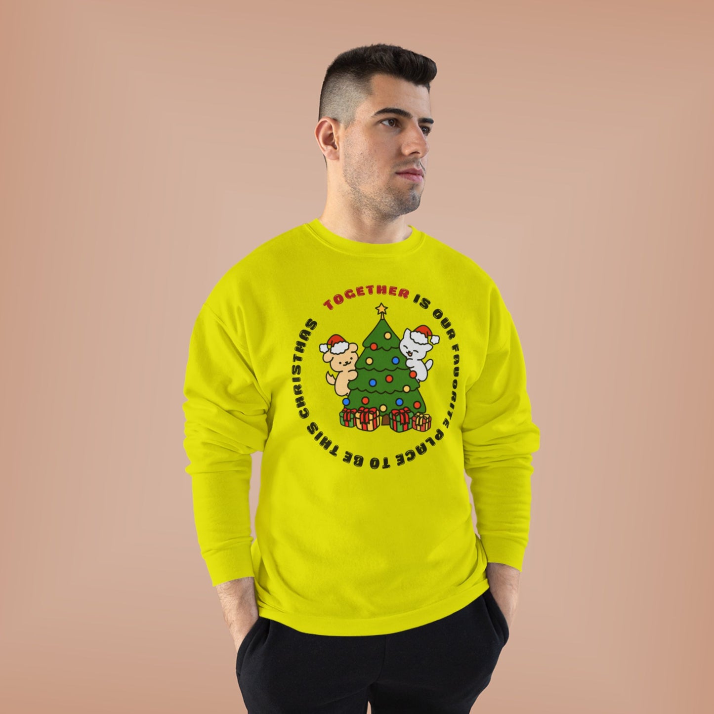 Matching Family Christmas Sweatshirt — "Together is Our Favorite Place to Be" Unisex Holiday Pullover