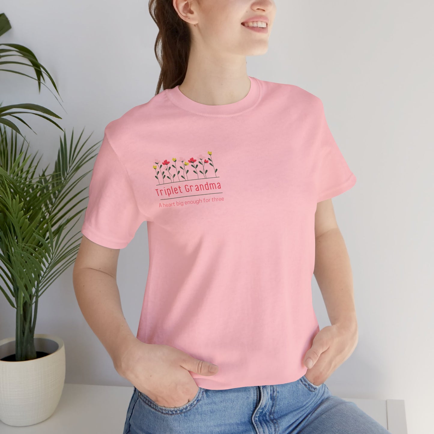 Triplet Grandma- Floral T-Shirt