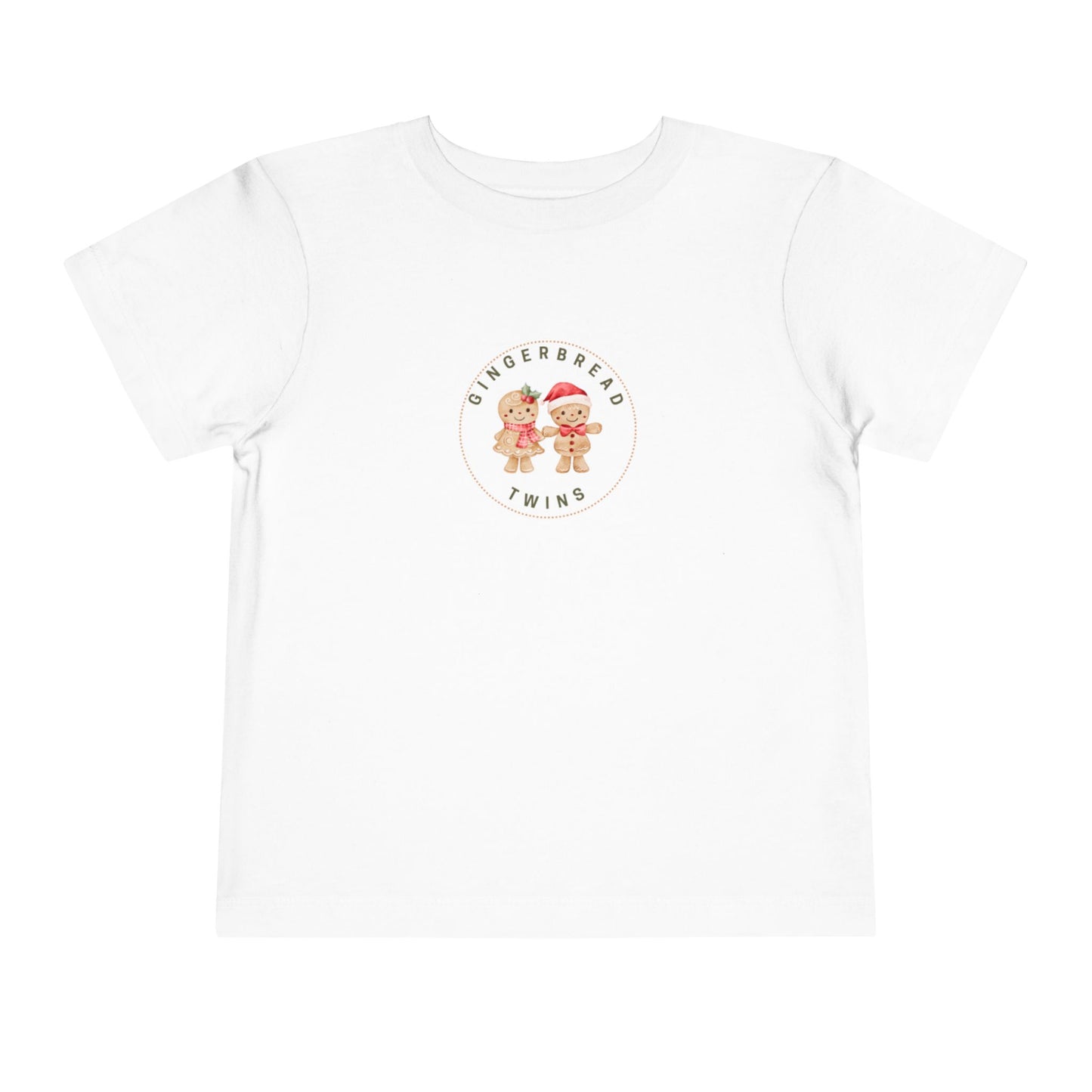Gingerbread Girl and Boy Twin Toddler Tee (Ages 2 to 5 years old)