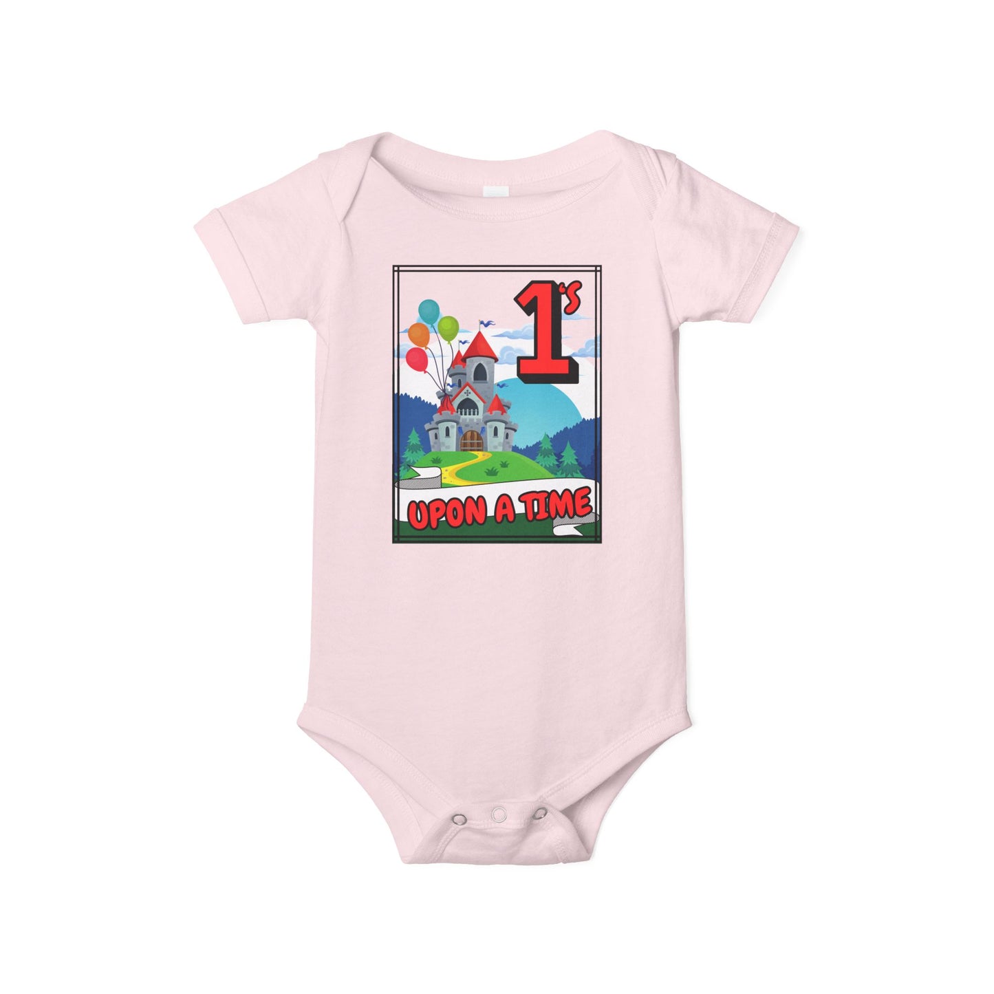 1st Birthday Baby Bodysuit "Once Upon a Time" Adorable Twin/ Triplet Matching Outfits | Infant One Piece | Party Attire