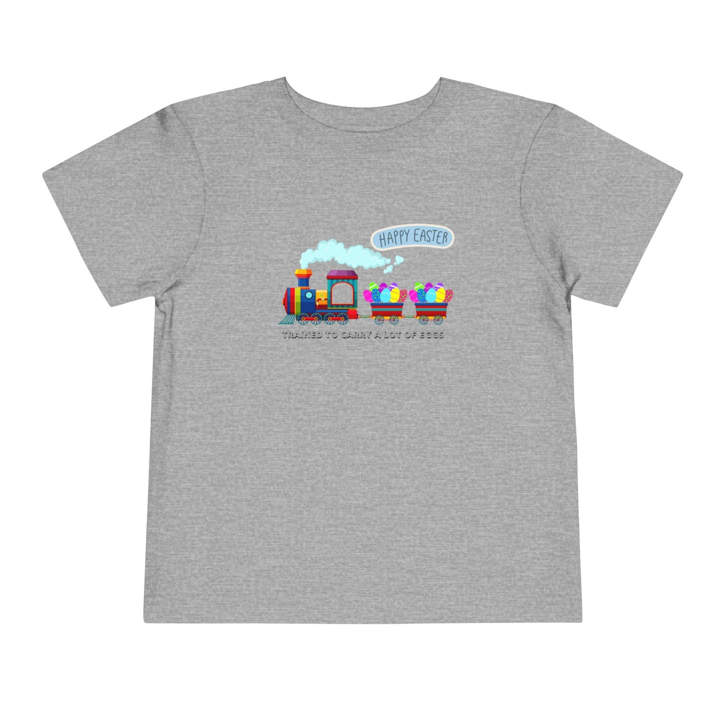 Toddler Easter Tee "Trained to carry lots of eggs" — Cute Train themed boy Shirt