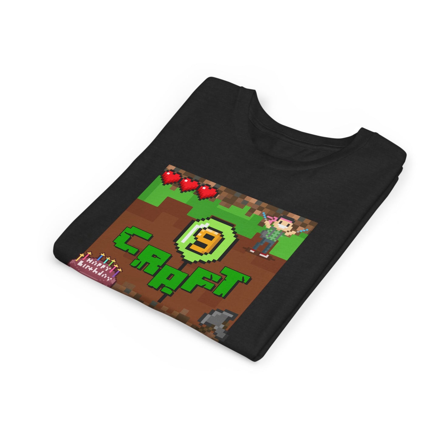 Minecraft-Style '9 Craft' Kids Tee — Birthday Gamer Shirt