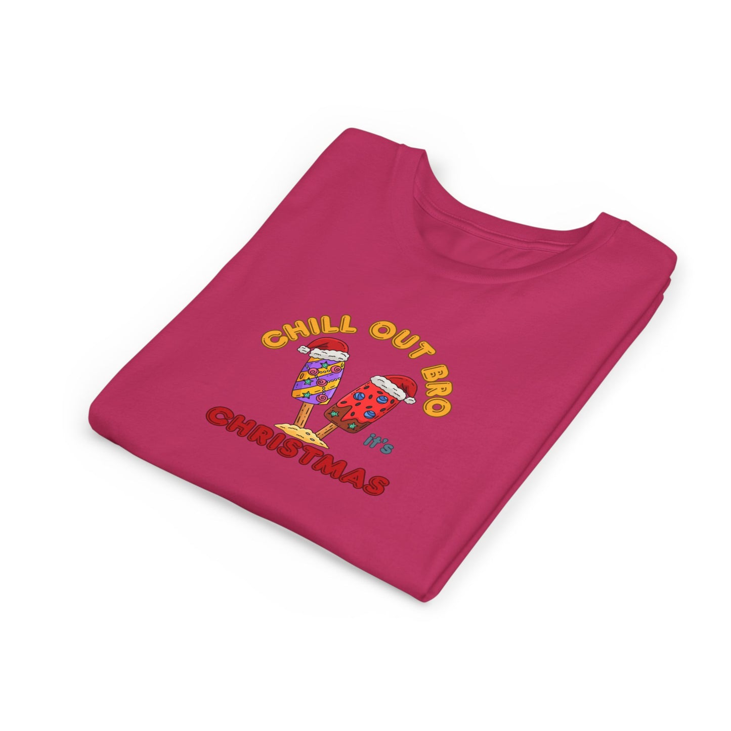 Chill Out Bro, It's Christmas- Young Adult- Popsicle Holiday Shirt