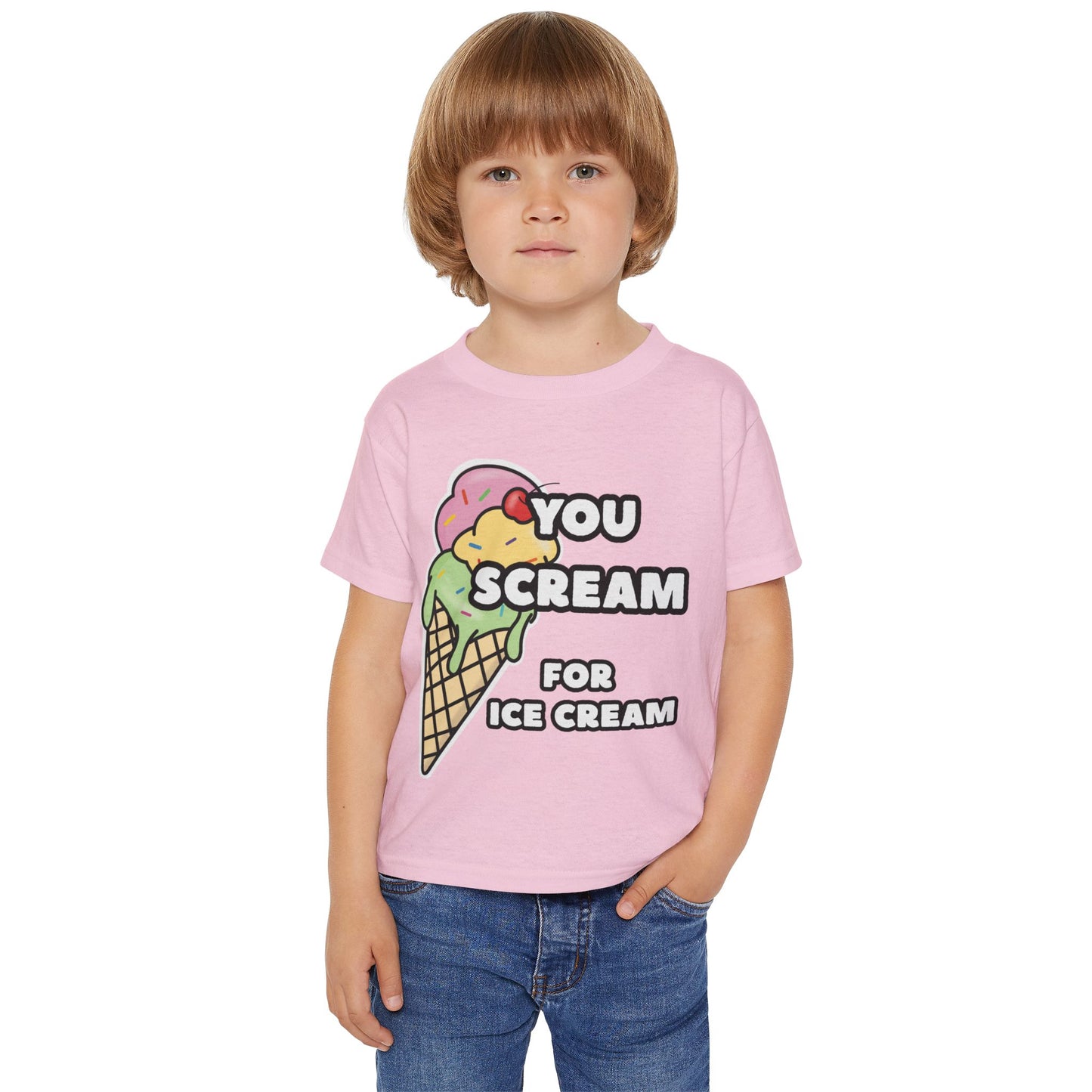 Cute Ice Cream Toddler T-Shirt, Fun Kids Tee, YOU SCREAM FOR ICE CREAM