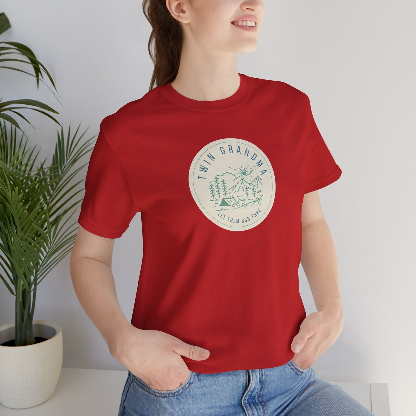 Twin Grandma-Let them run free-Vintage Camp Logo Shirt