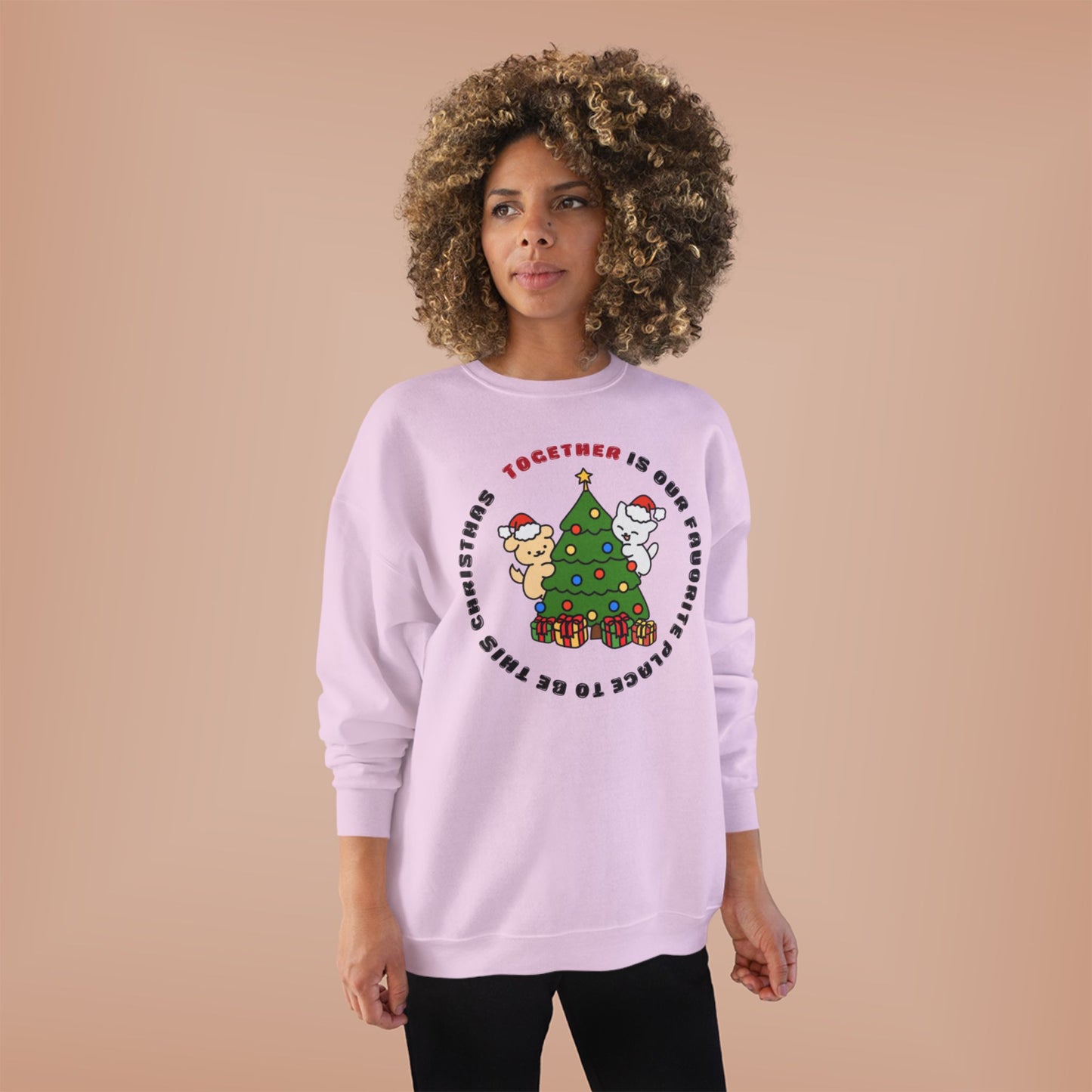 Matching Family Christmas Sweatshirt — "Together is Our Favorite Place to Be" Unisex Holiday Pullover