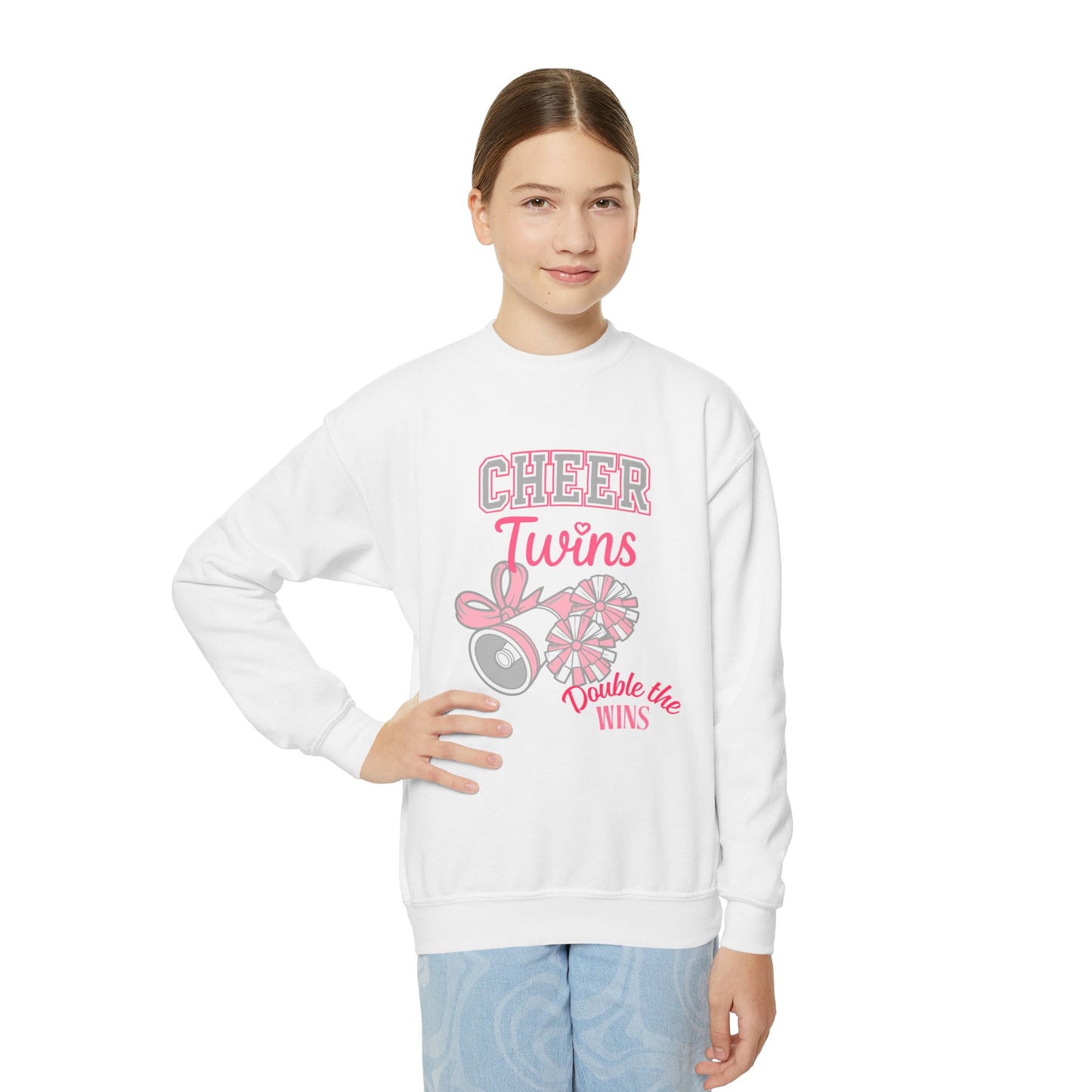 Cheer Twins -Sweatshirt — 'Double the Wins'