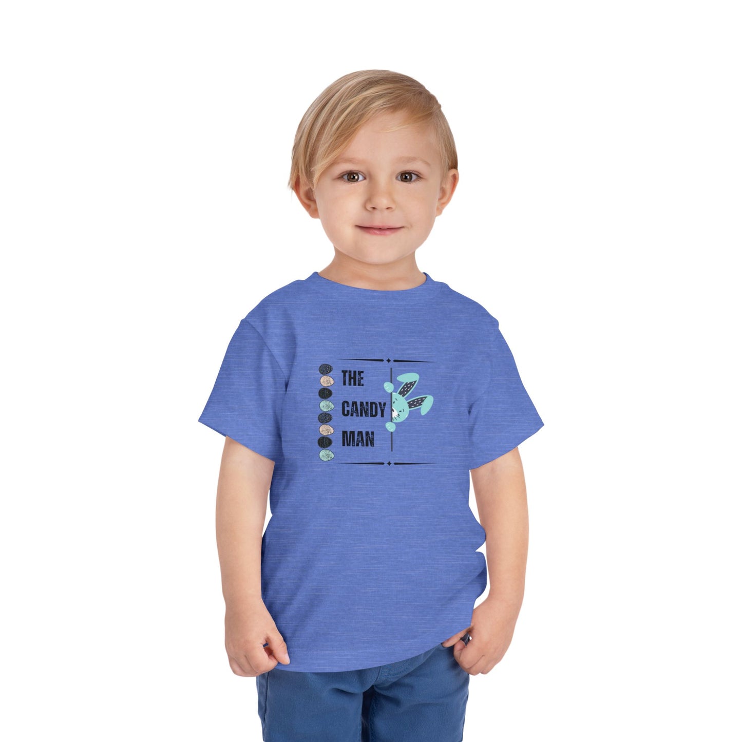 Toddler Tee — "The Candy Man" Cute Easter Bunny Candy Graphic Shirt