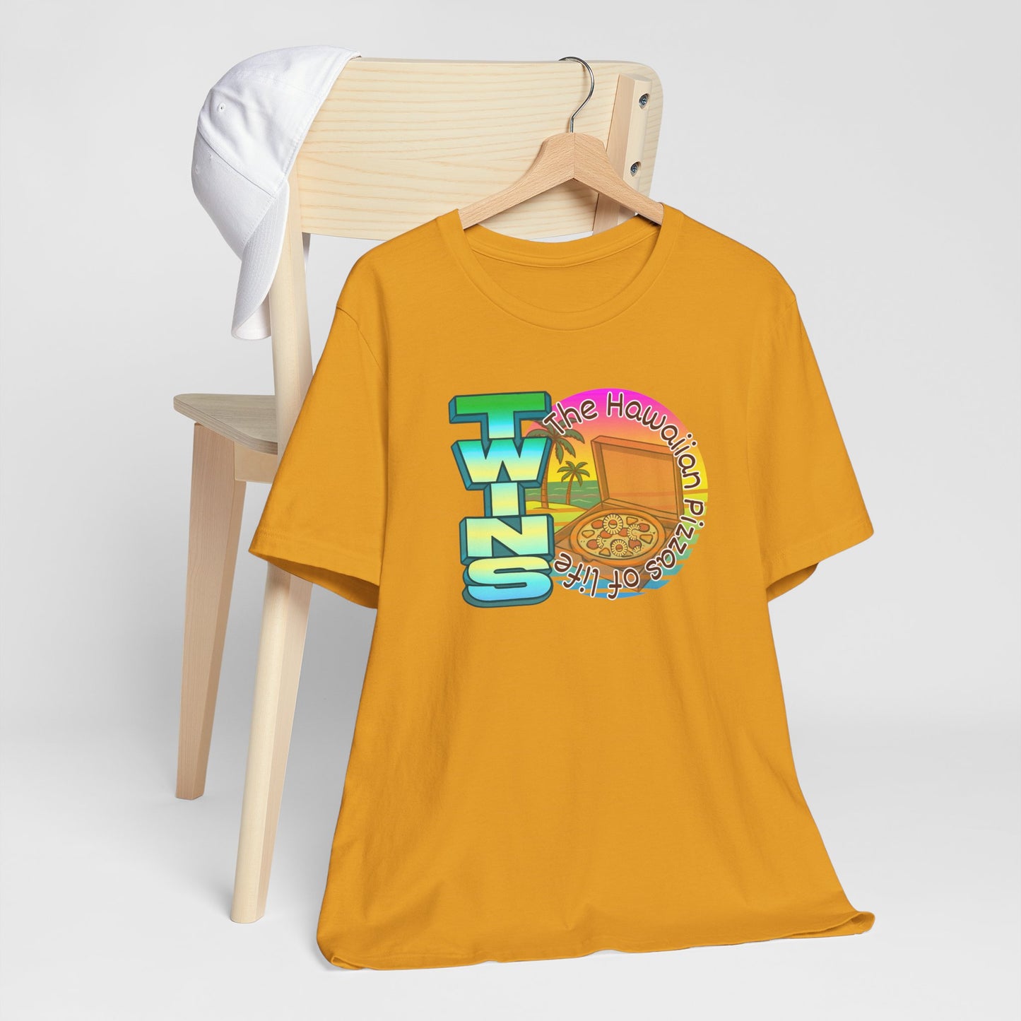 Hawaiian Pizza- Twin Dad Beach T-Shirt — Vintage 90's Style Tee