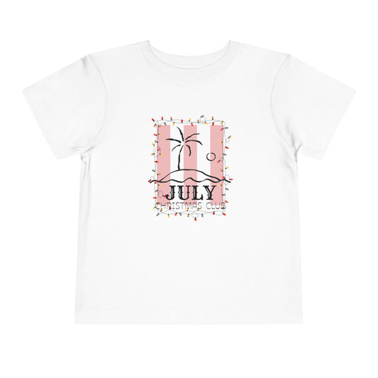July Christmas Club- Toddler Tee — Cute Beach Holiday Shirt