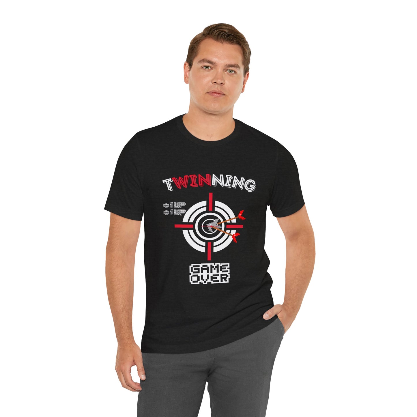 Twin Dad Tee — Retro Arcade Gamer T-Shirt