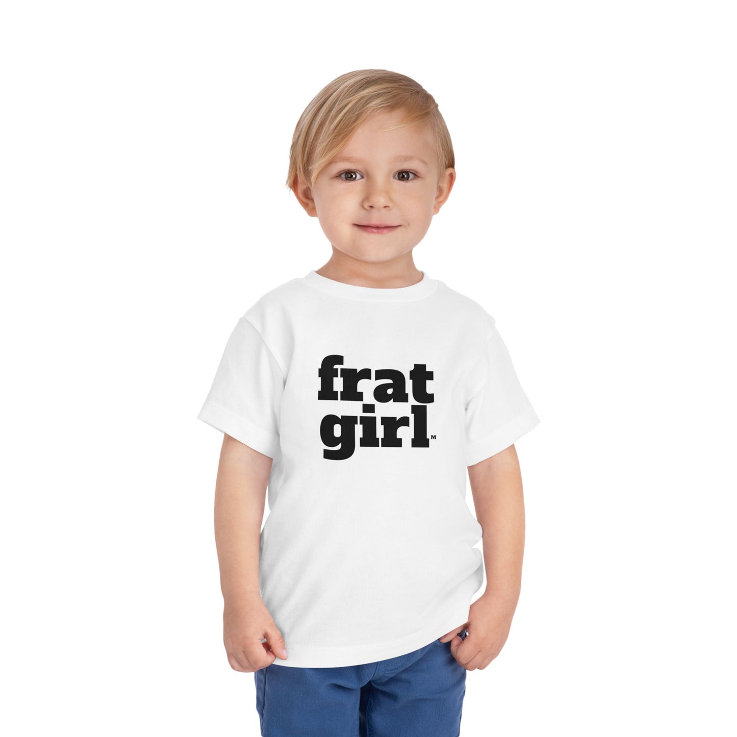 Fraternal Twin- Frat Girl- Toddler Tee — "frat girl" Front with "Time to Party" Back Graphic