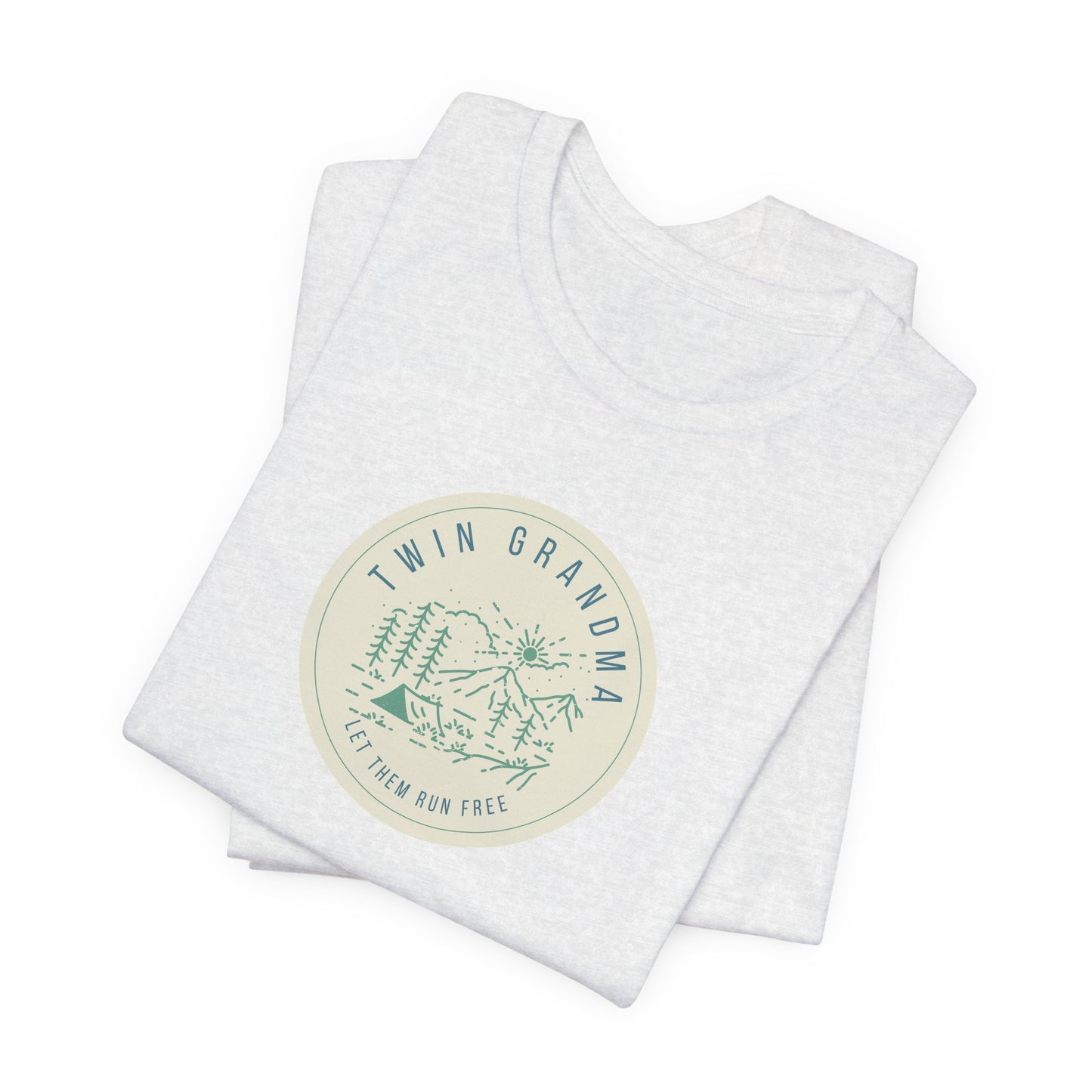 Twin Grandma-Let them run free-Vintage Camp Logo Shirt