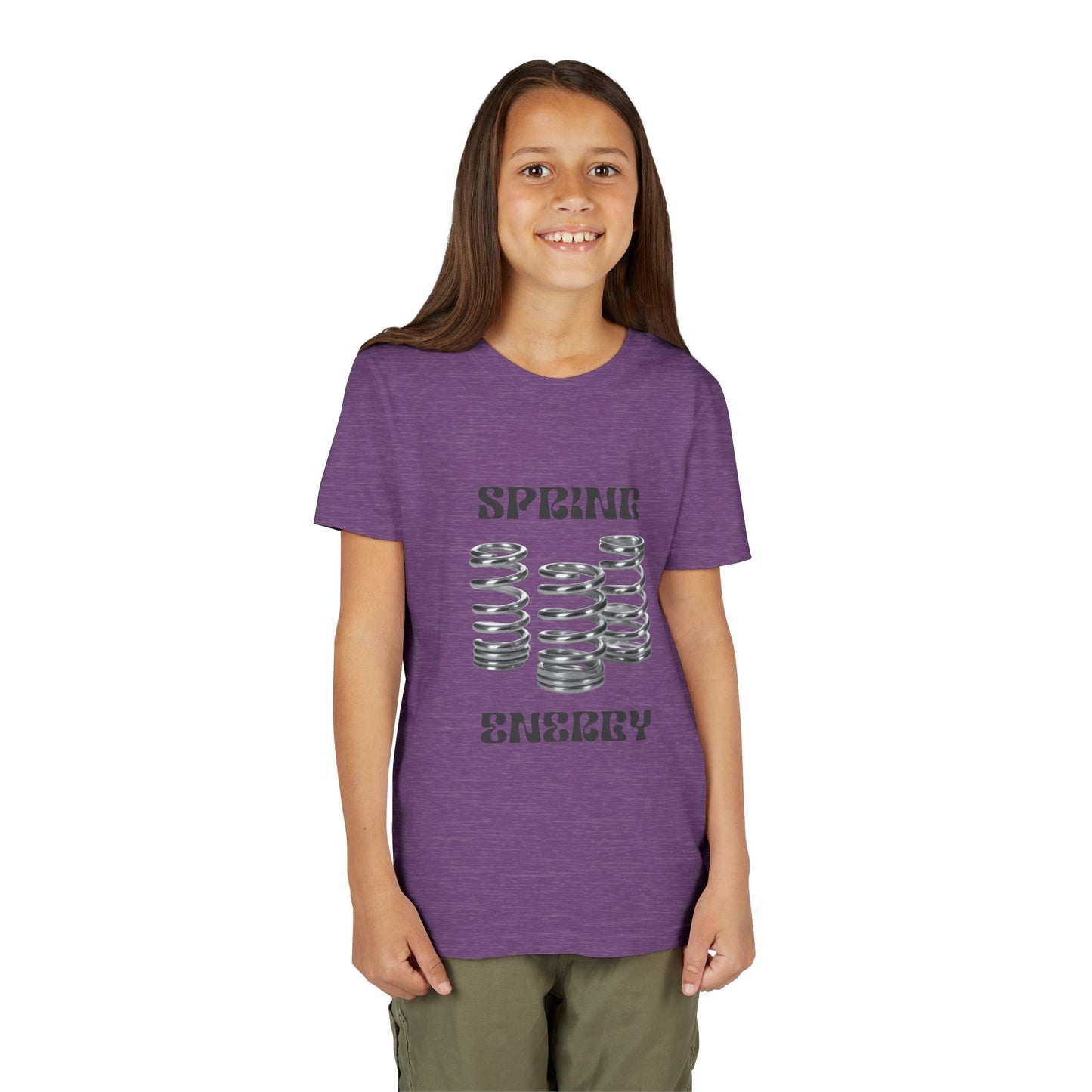 Spring Energy Unisex Youth T‑Shirt — Kids Graphic Tee with Coil Springs Design