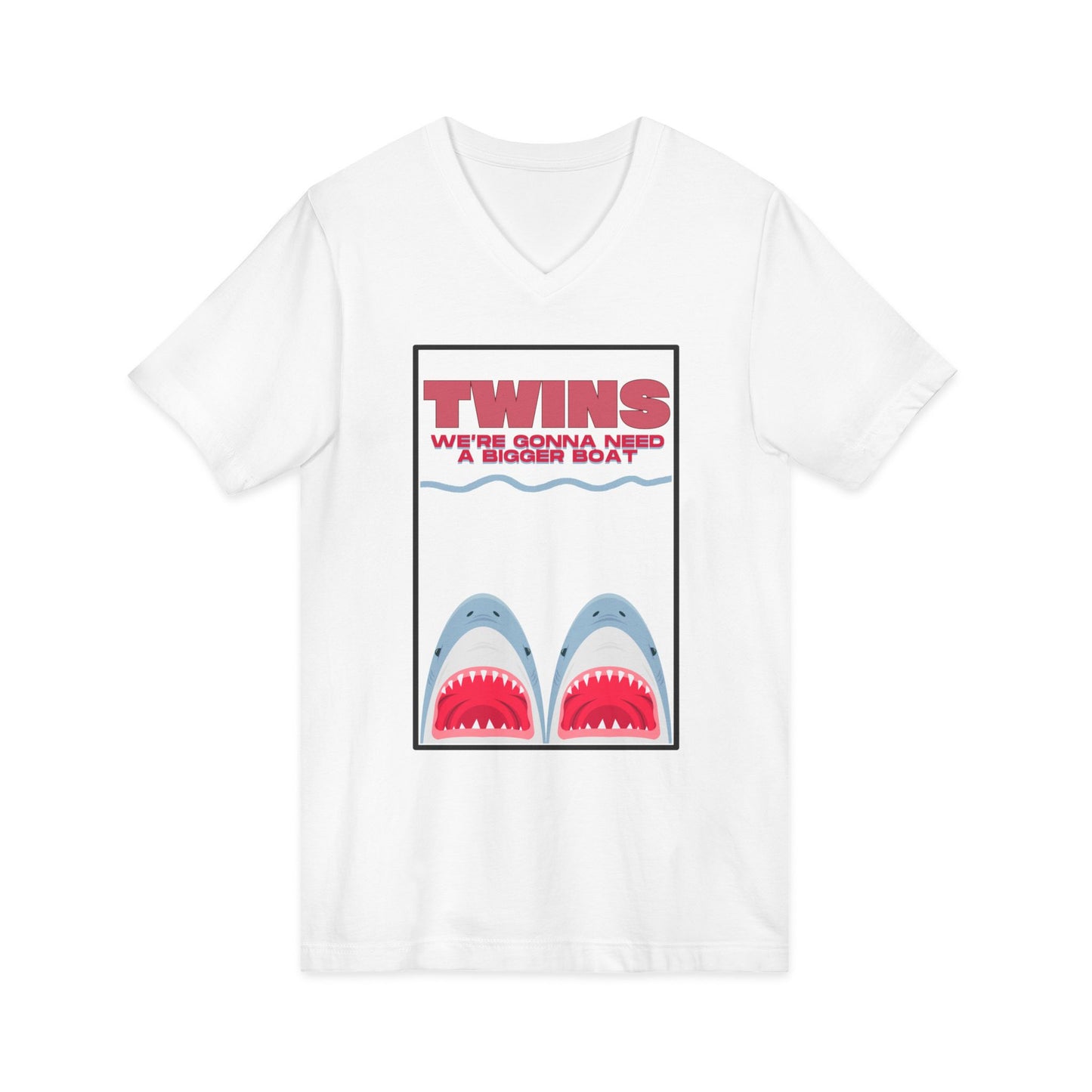 Twin Dad - Movie Lover Cotton Tee- Shark Theme