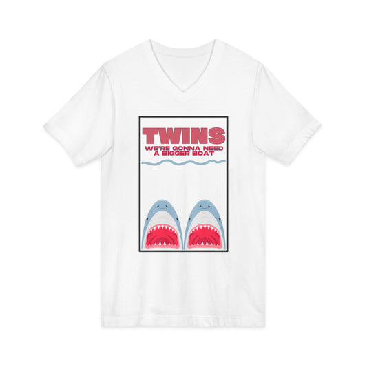 Twin Dad - Movie Lover Cotton Tee- Shark Theme