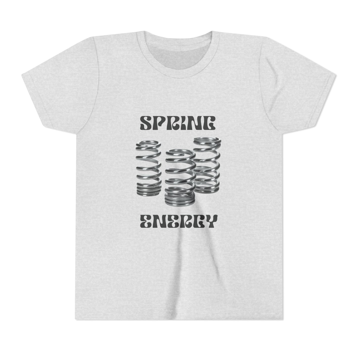 Spring Energy Unisex Youth T‑Shirt — Kids Graphic Tee with Coil Springs Design