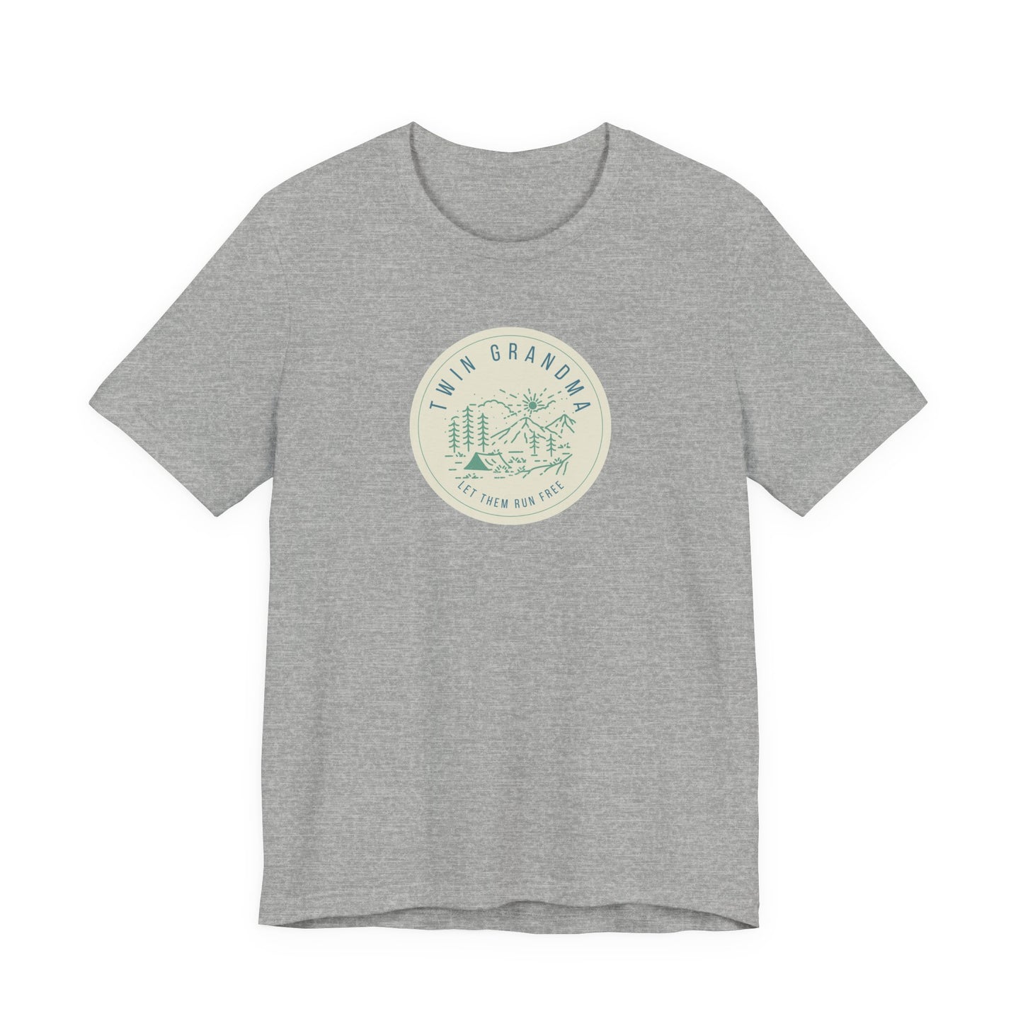 Twin Grandma-Let them run free-Vintage Camp Logo Shirt